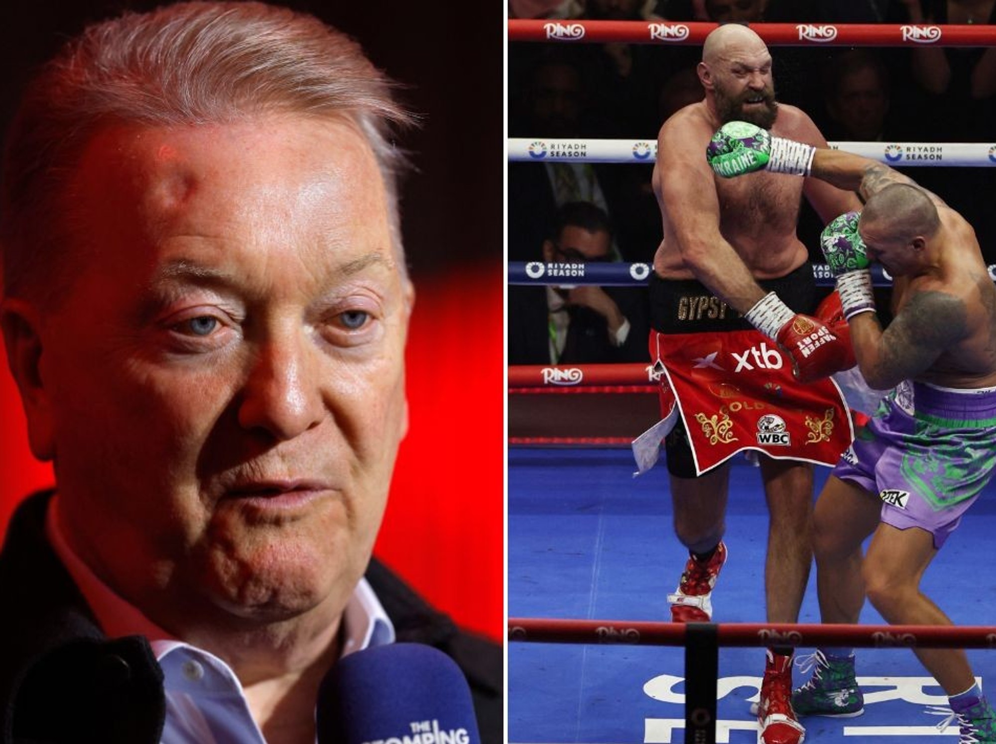 Frank Warren lashes out after Tyson Fury accused of breaking rules against Oleksandr Usyk