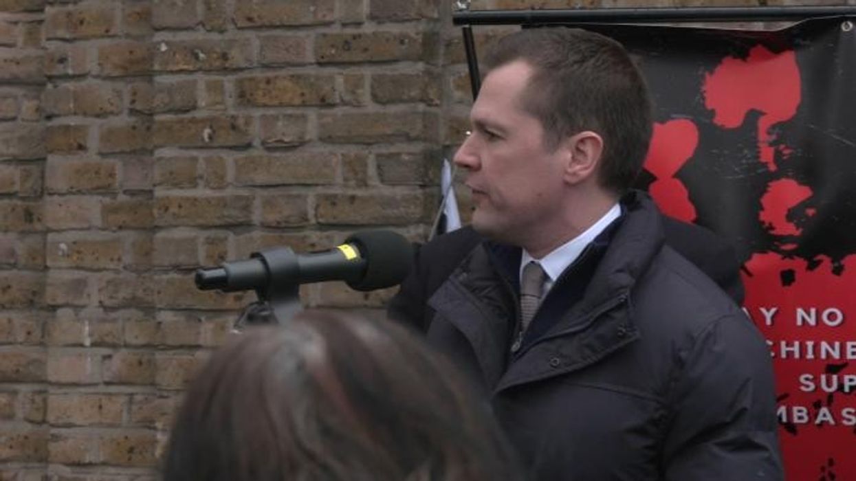 WATCH: Robert Jenrick blasts plans for proposed Chinese 'super-embassy' at London protest