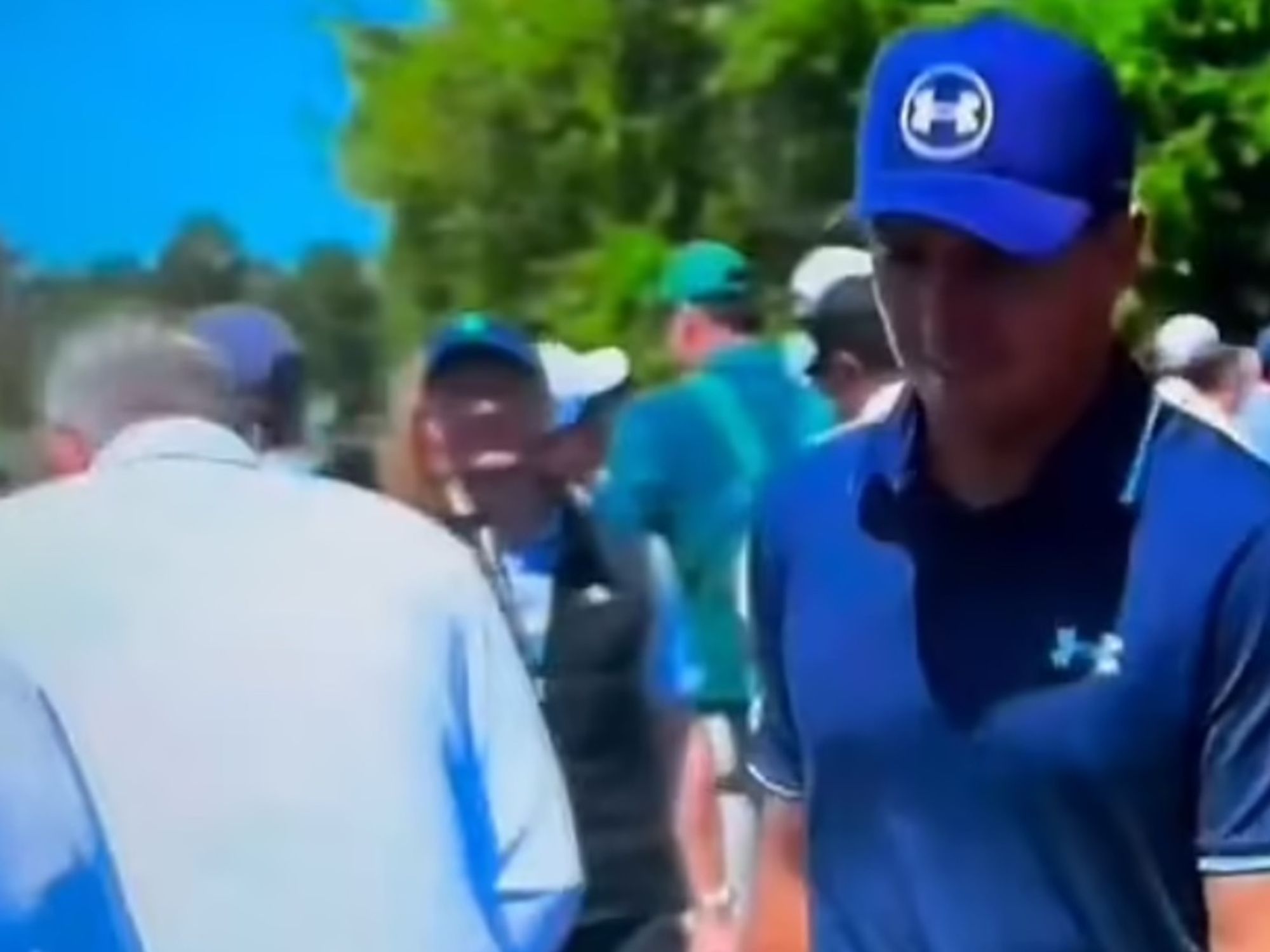 Jordan Spieth appears to leave Masters patron in agony after uncomfortable incident at Augusta