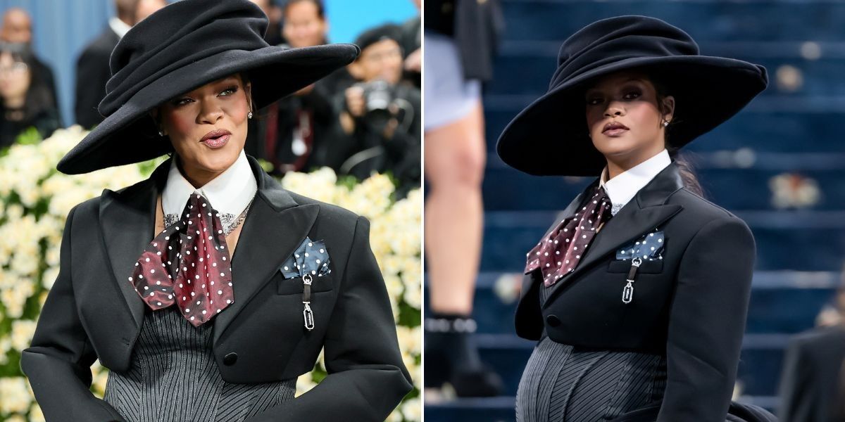 NextImg:Rihanna, 37, announces third pregnancy with partner A$AP Rocky as she debuts baby bump at Met Gala