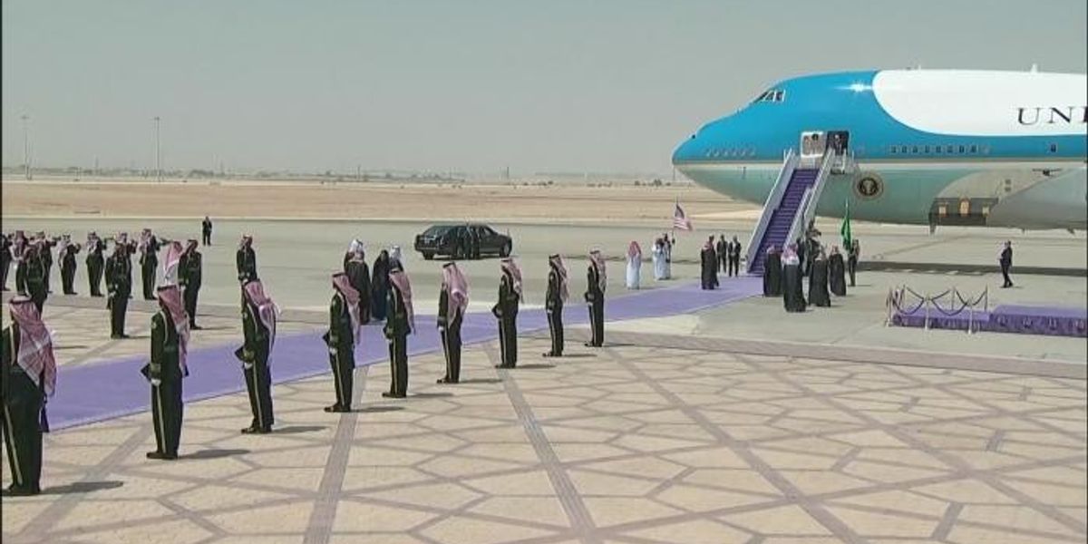 NextImg:WATCH: US President Donald Trump arrives in Saudi Arabia for three-day tour