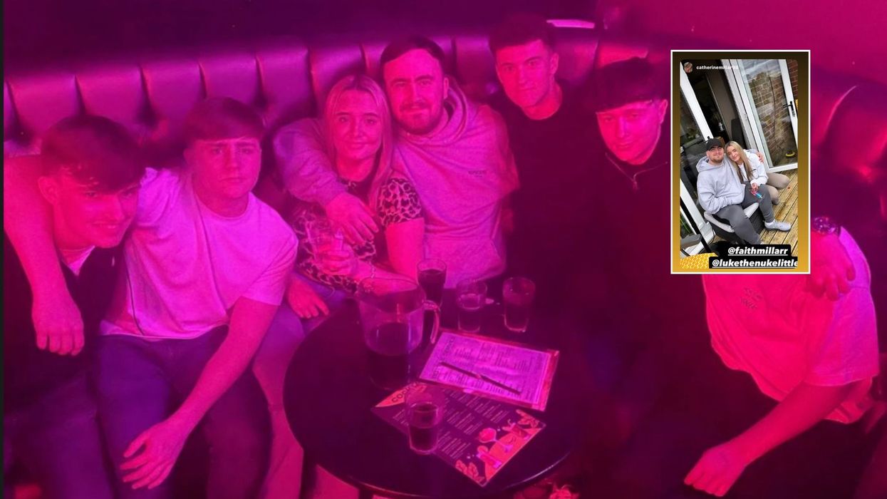 Luke Littler hugs new 'friend' as darts star enjoys night out ahead of Premier League play-offs