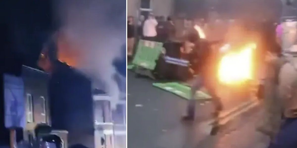 NextImg:Violence erupts in Northern Ireland as thousands take to streets in anti-immigration protest