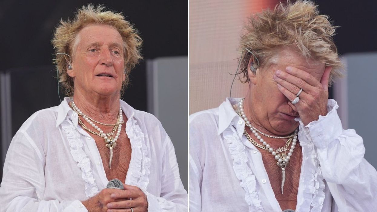 Rod Stewart, 80, halts BBC Glastonbury set to make political statement amid backlash to Nigel Farage endorsement