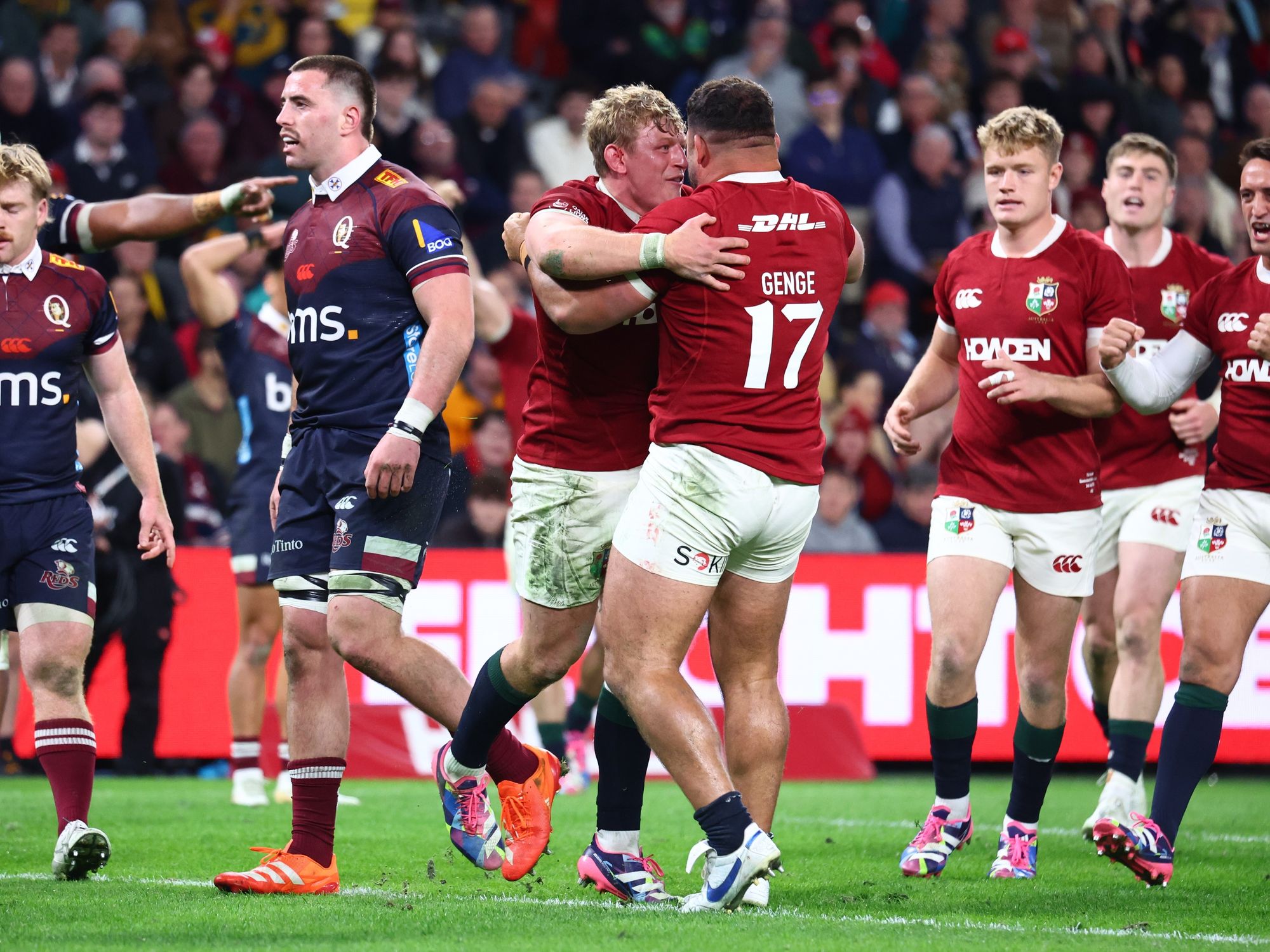 British and Irish Lions score eight tries in resounding victory but suffer potential injury nightmare