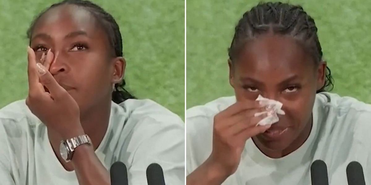NextImg:Coco Gauff fights back tears after shock Wimbledon defeat: 'I was struggling'
