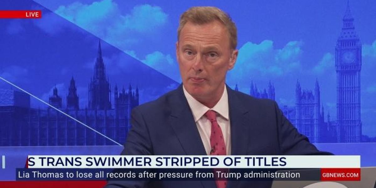 NextImg:WATCH: Sharron Davies reacts to trans swimmer Lia Thomas being stripped of records