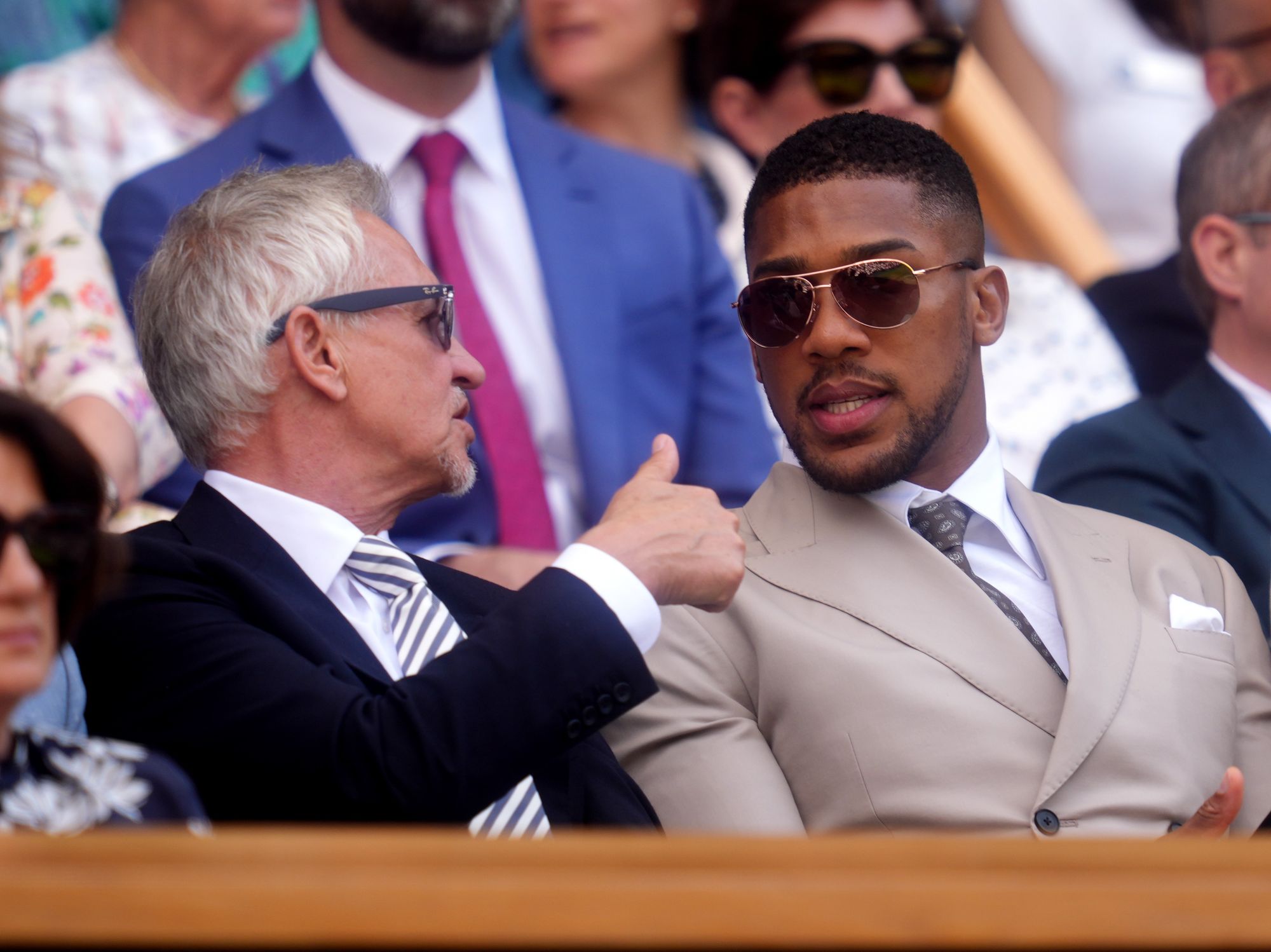 Gary Lineker admits Anthony Joshua made him 'uncomfortable' during Wimbledon trip