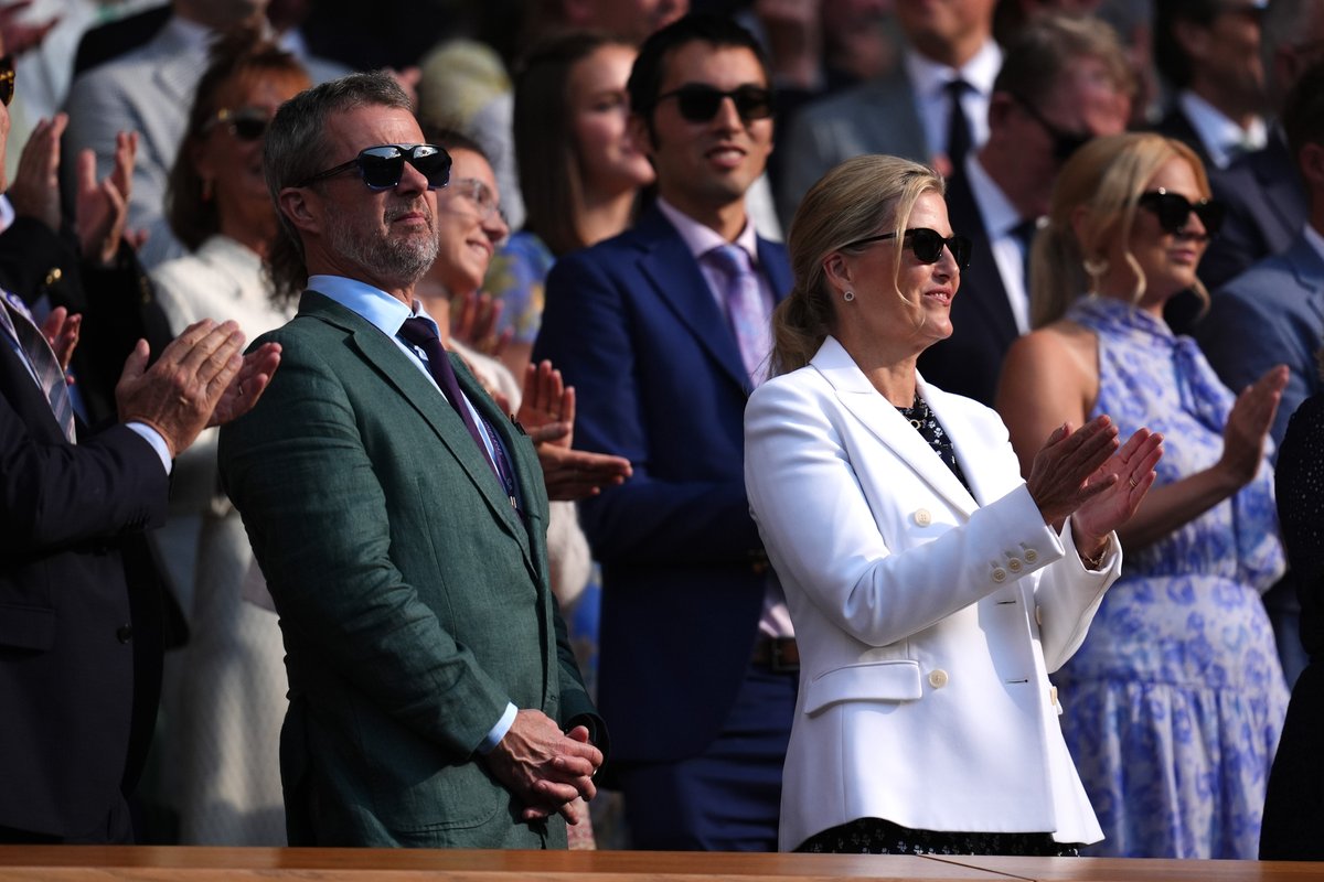 Duchess of Edinburgh pictured with King Frederik as Danish monarch makes UK trip without Queen Mary