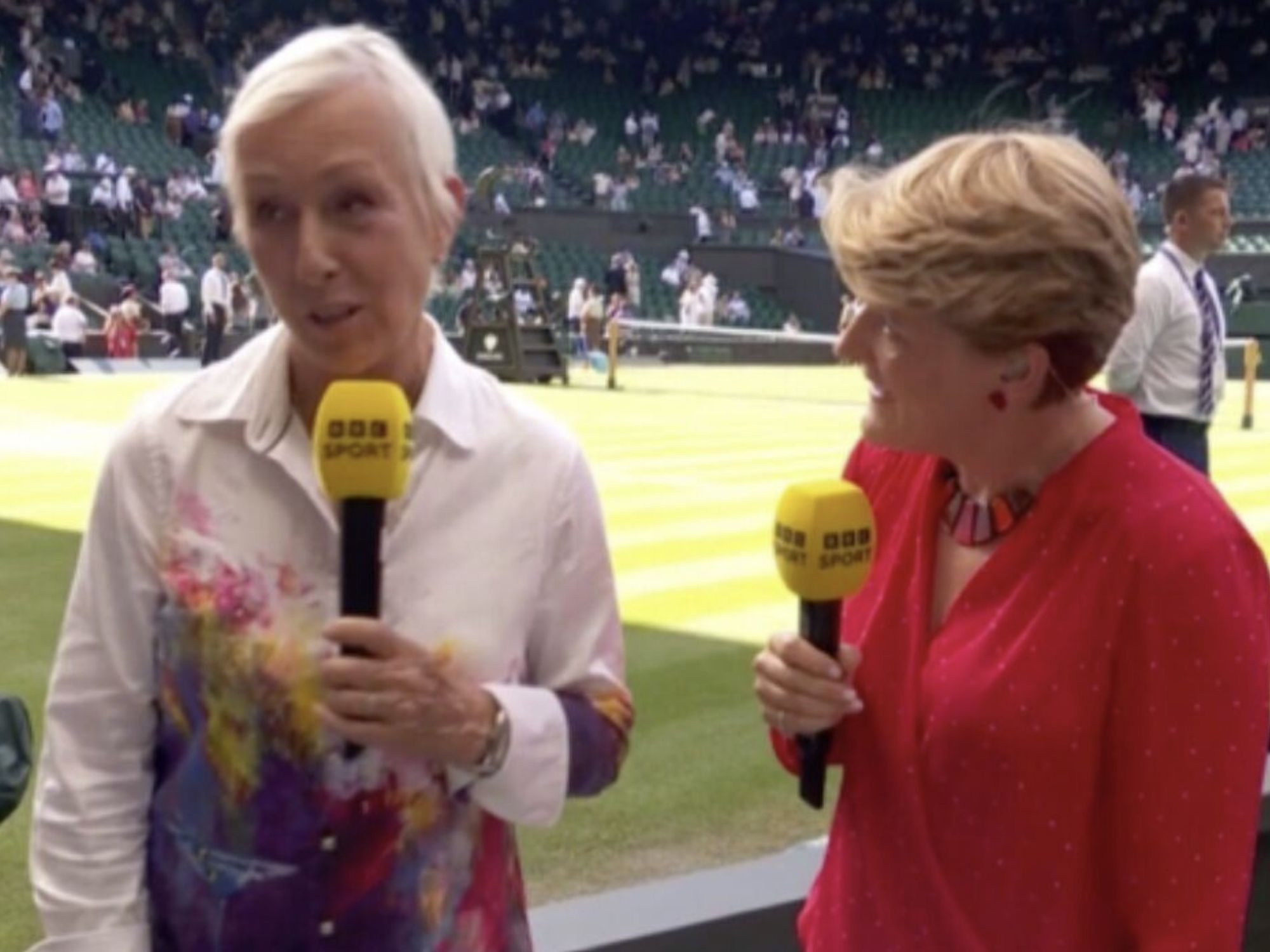 BBC suffer awkward live Wimbledon TV moment between Martina Navratilova and Clare Balding