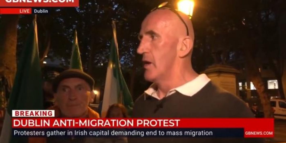 NextImg:Dublin is facing a 'homeless, migration and economic crisis', protester tells GB News