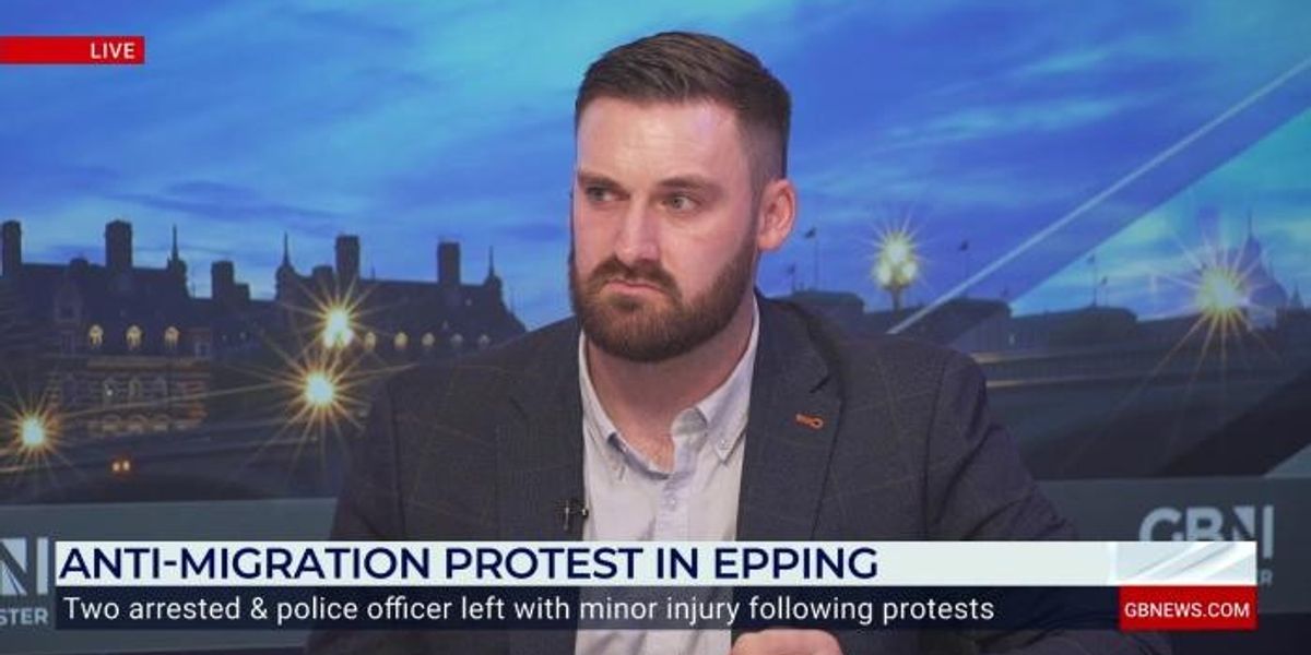NextImg:WATCH: Essex local left 'speechless' at migrant hotel protest in Epping