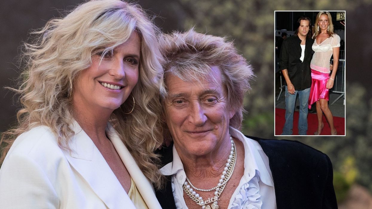 Penny Lancaster, 54, barely recognisable as she shares 21-year throwback snap with Rod Stewart's son