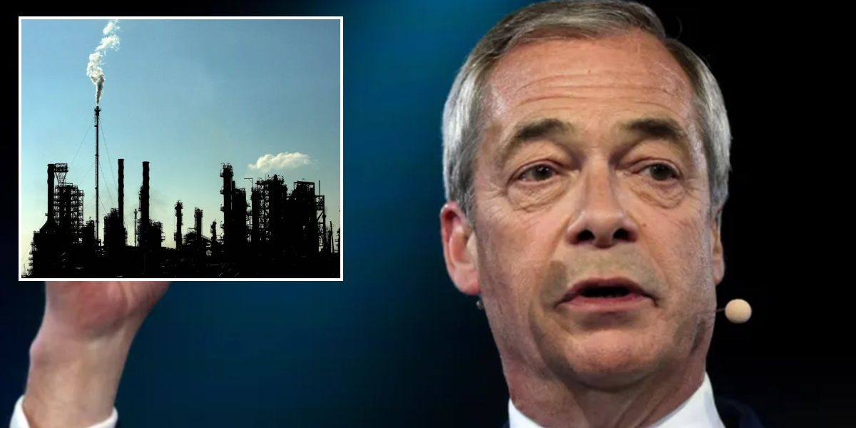 NextImg:Nigel Farage accuses Labour of 'giving up' on one of Britain's largest oil refineries amid 'absurd' net zero push