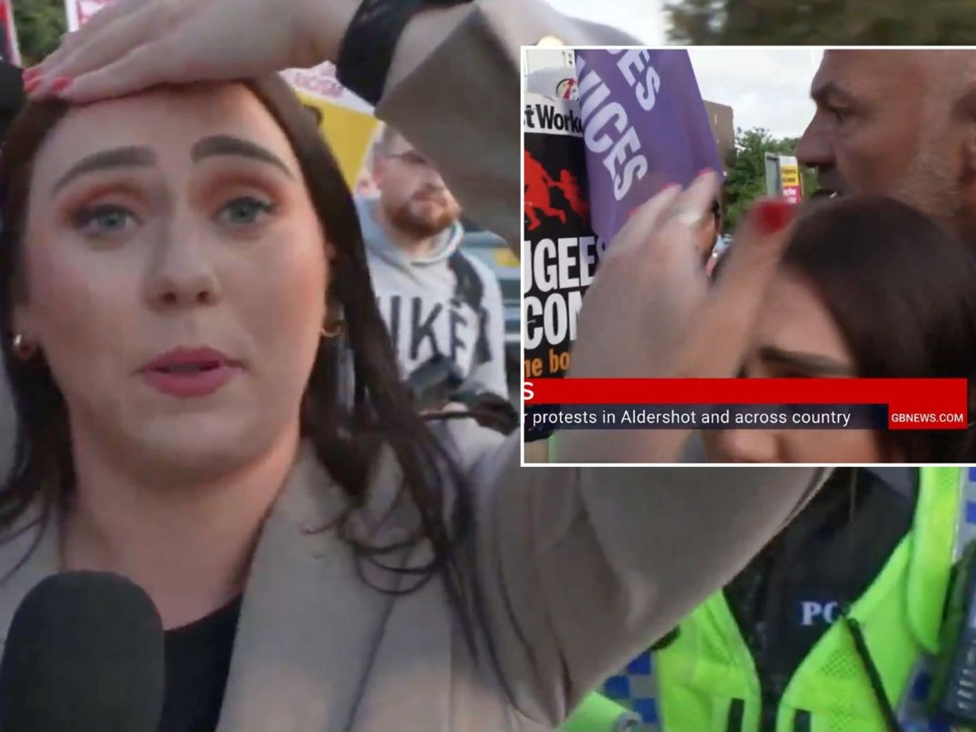 GB News reporter Sophie Reaper fumes 'it's a disgrace' as she issues statement after 'assault' b...