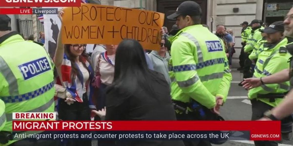 NextImg:WATCH: Liverpool protesters say they are 'sick' of the state of Britain's migrant crisis