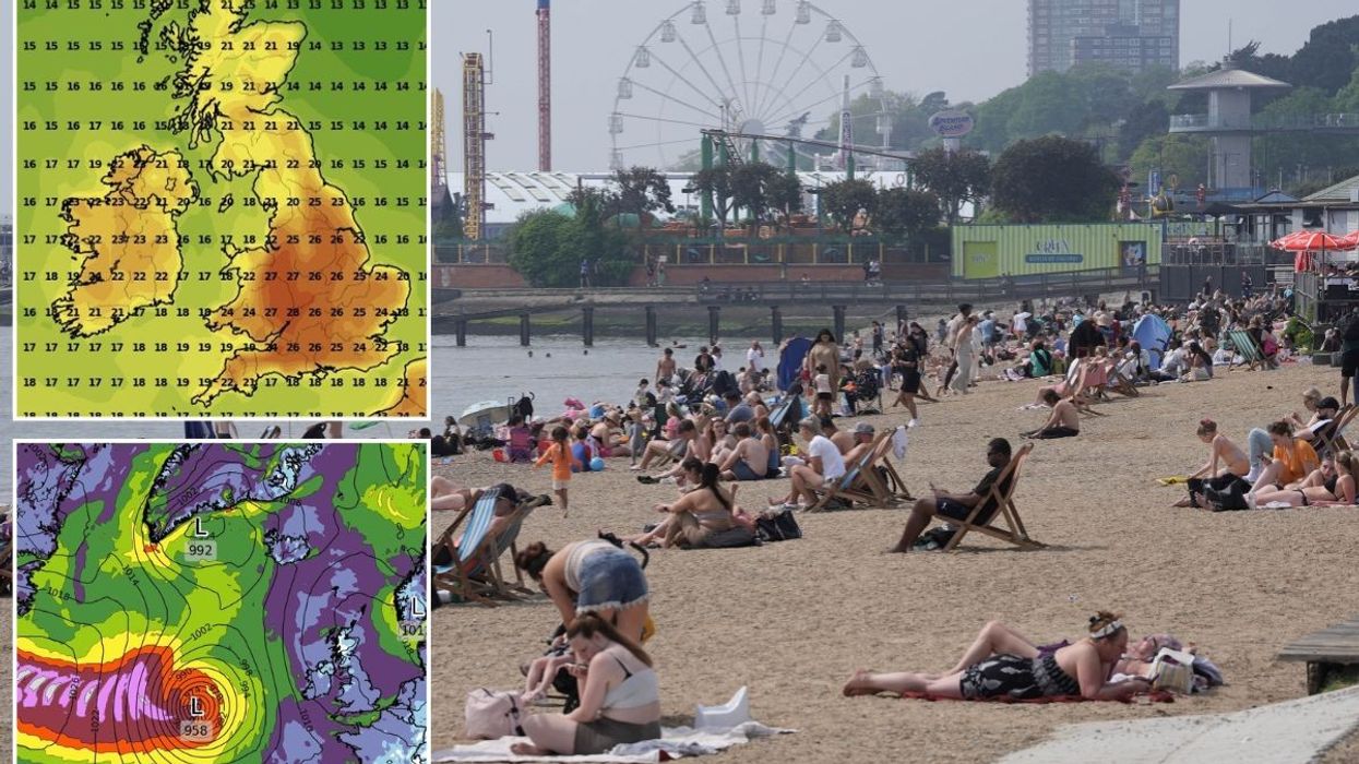 UK weather: Hurricane risks triggering Bank Holiday heat surge as 125mph winds look set to send mercury to 28C