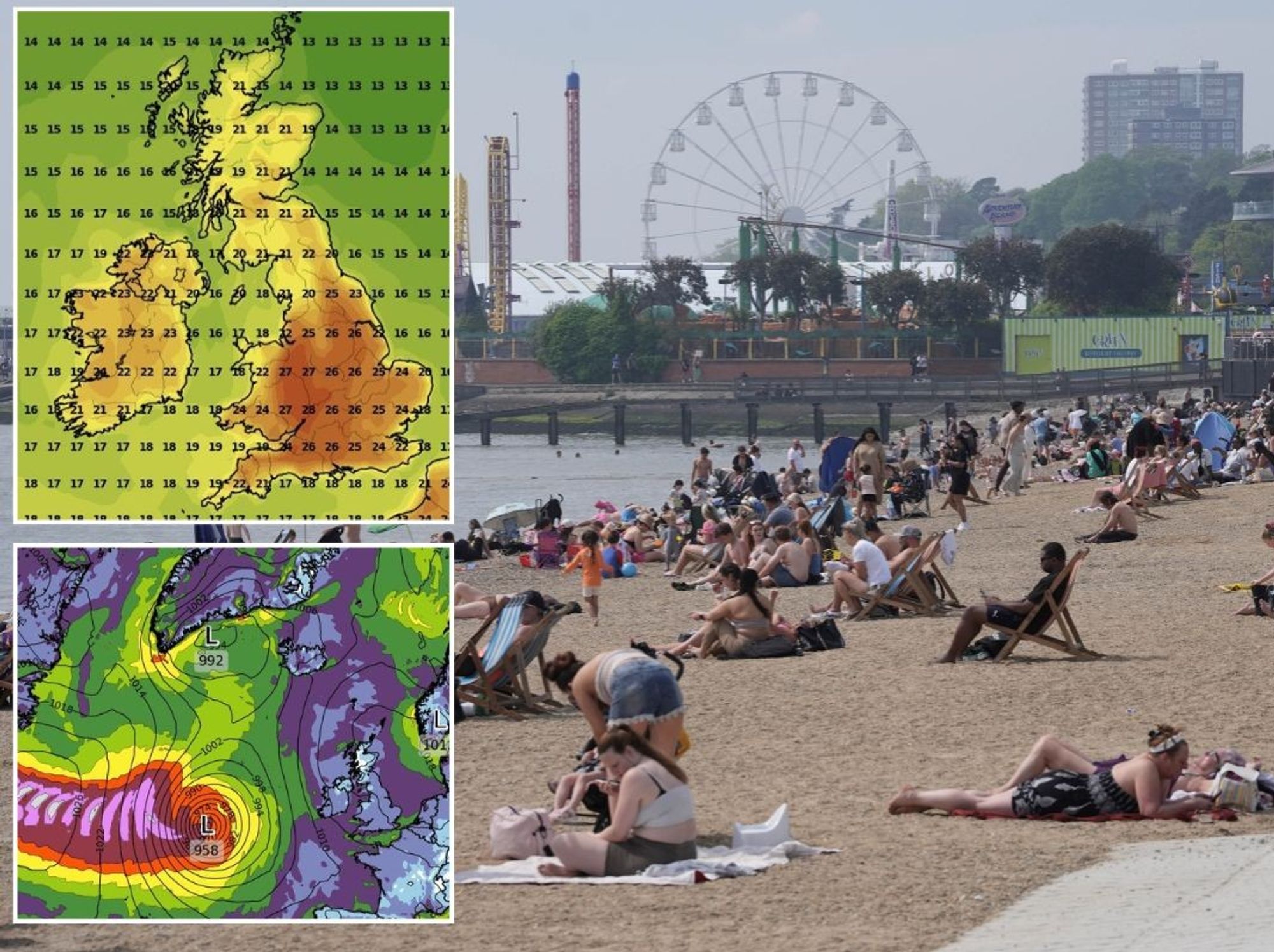 UK weather: Hurricane risks triggering Bank Holiday heat surge as 125mph winds look set to send m...