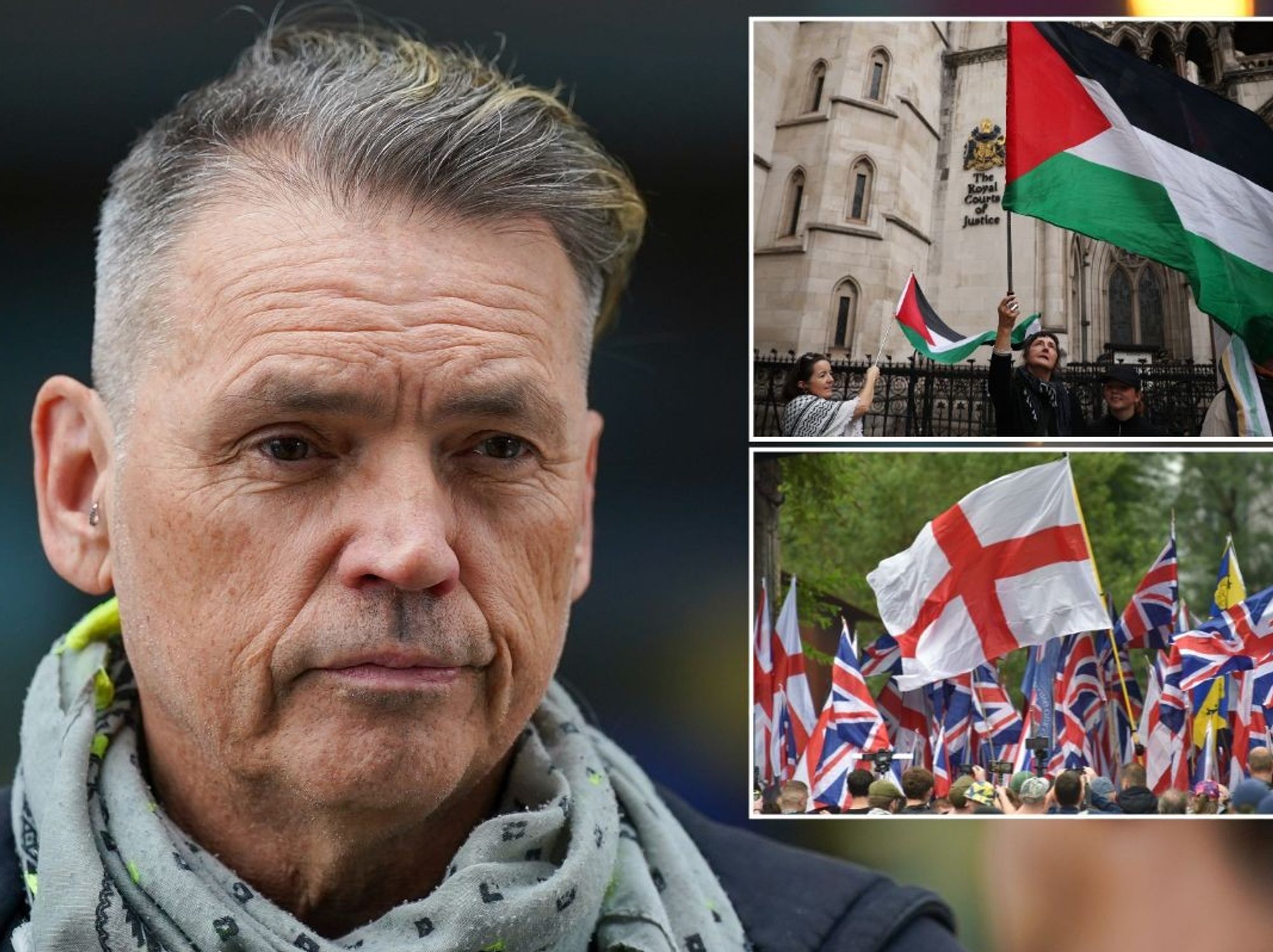 Labour donor splits leafy town by unveiling Palestine flag - while councils tear down Union Jacks