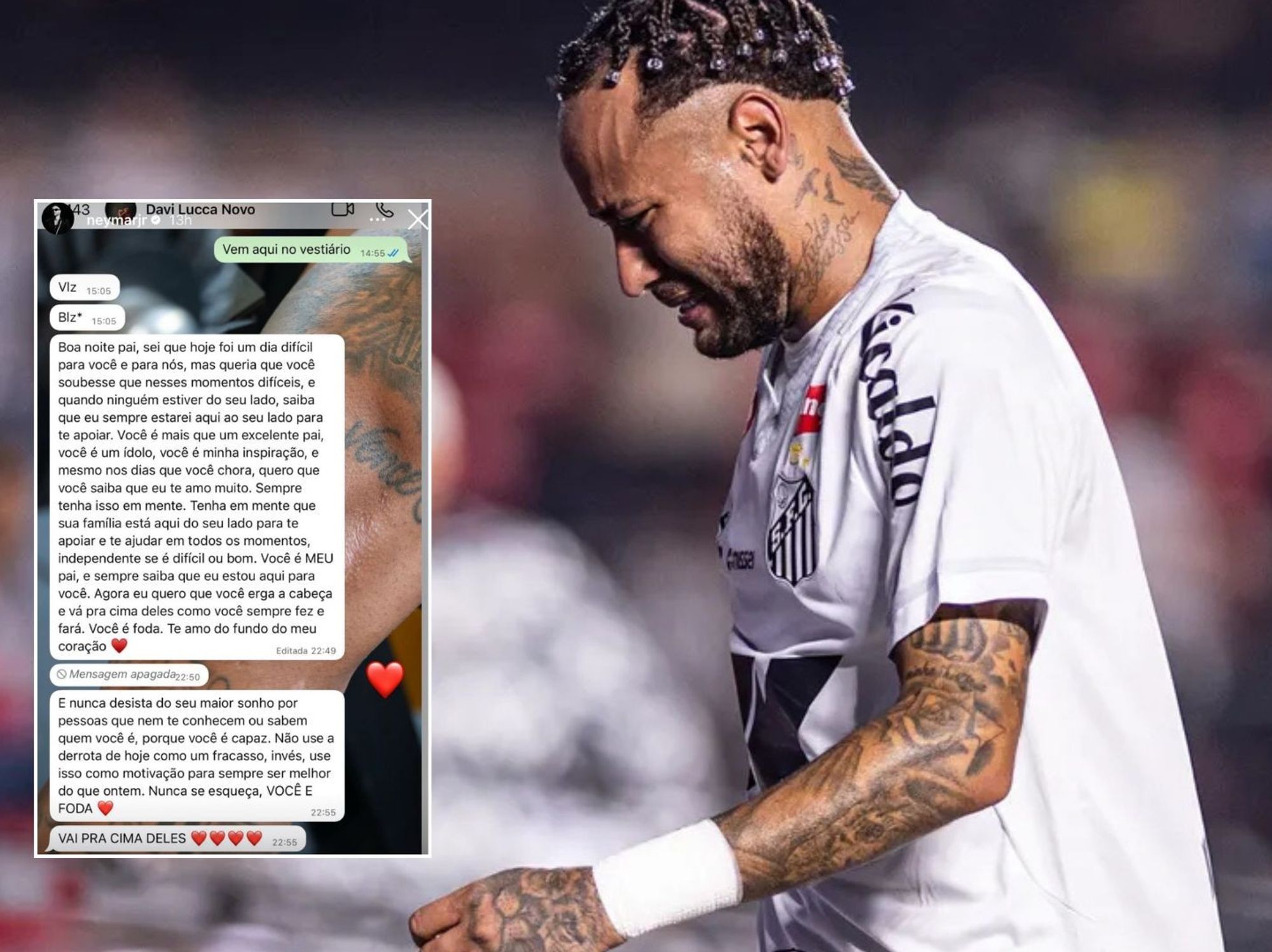 Neymar shares emotional message from son after 6-0 hammering that left him 'ashamed'