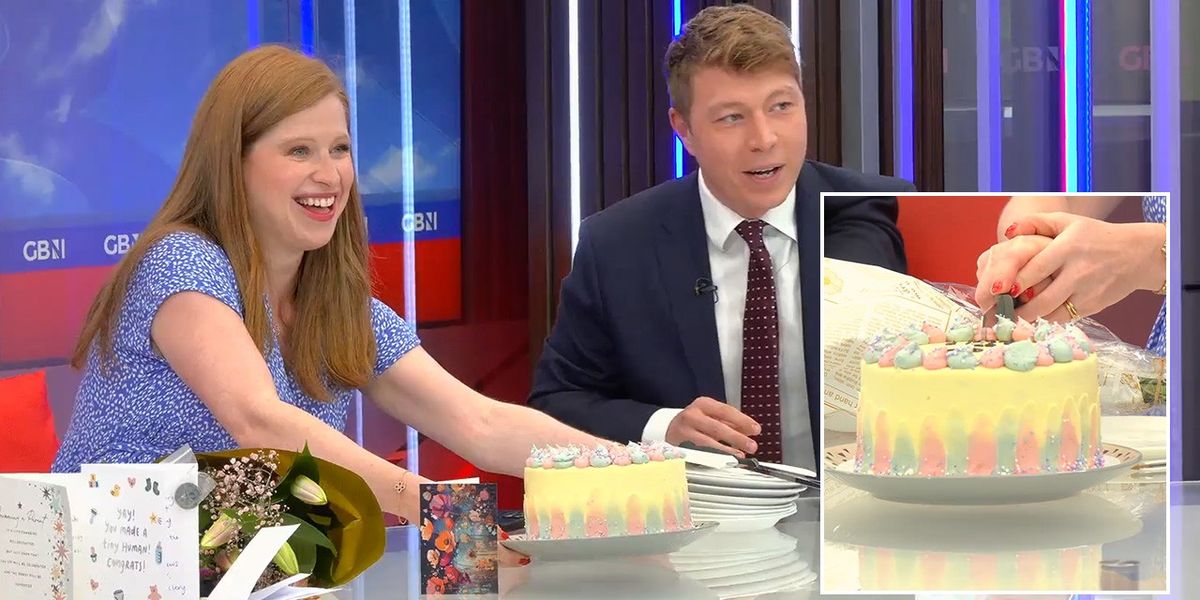WATCH: Emily Carver reveals gender of baby live on air as she gets incredible GB News send off on final day