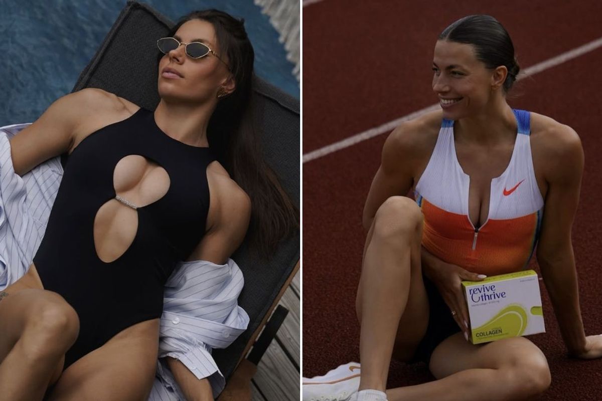 Glamorous Olympics star banned after testing positive for testosterone - and already has next job lined up