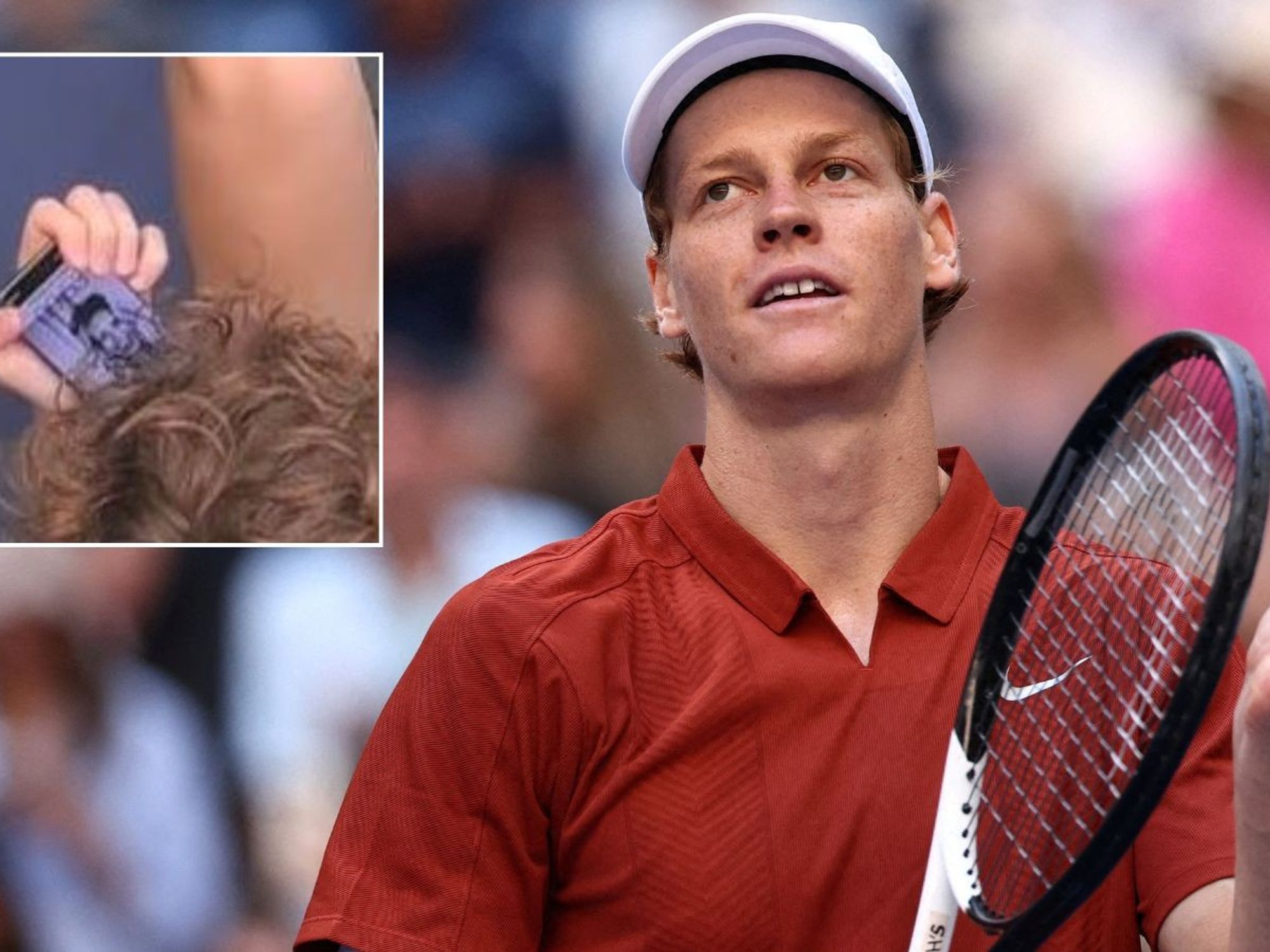 Jannik Sinner's phone screen fuels romance rumours as tennis star marches on at US Open