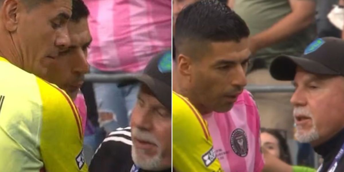 NextImg:Luis Suarez appears to spit on football coach in disgusting scenes after explosive Inter Miami defeat
