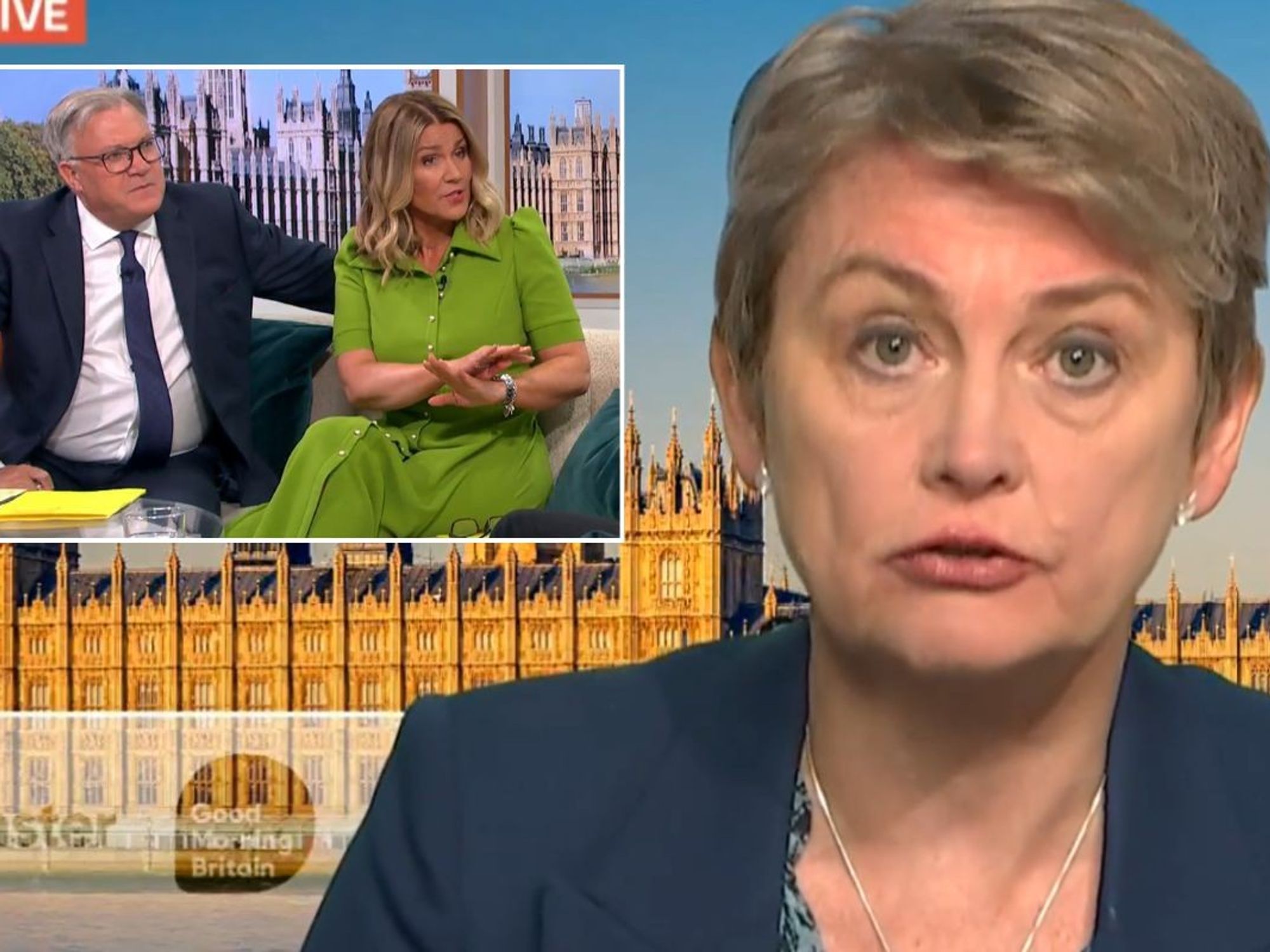 ITV GMB fans fume 'it's a DISGRACE' as they slam 'farcical' Yvette Cooper interview: 'Her husband...