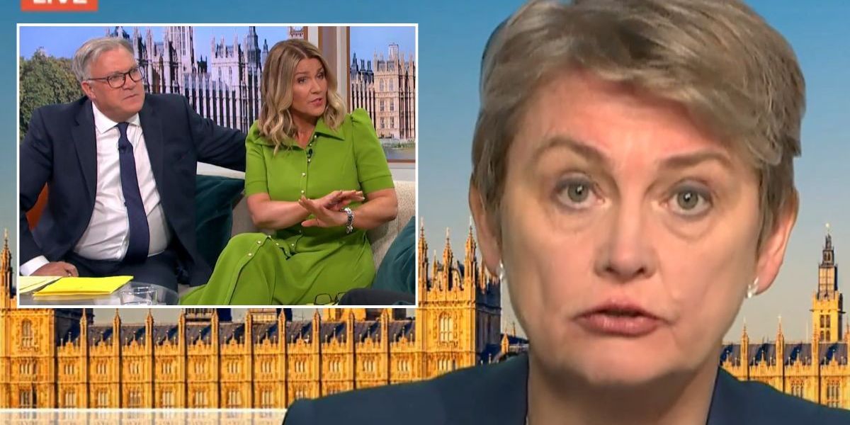 ‘Her husband’s next to the interviewer!’ ‘Her husband’s next to the interviewer!’