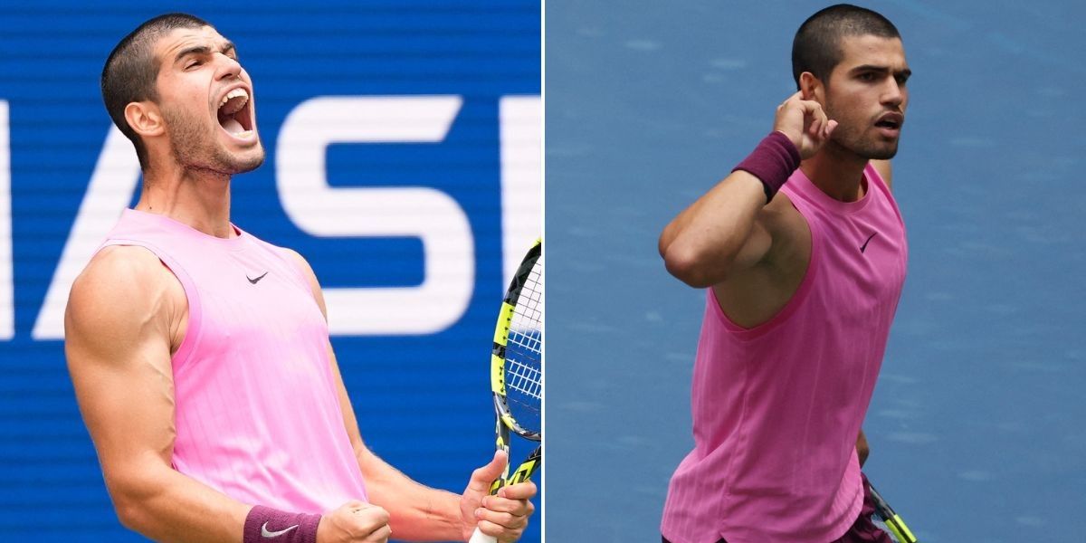 NextImg:Carlos Alcaraz responds after gesture to US Open crowd during Jiri Lehecka thashing