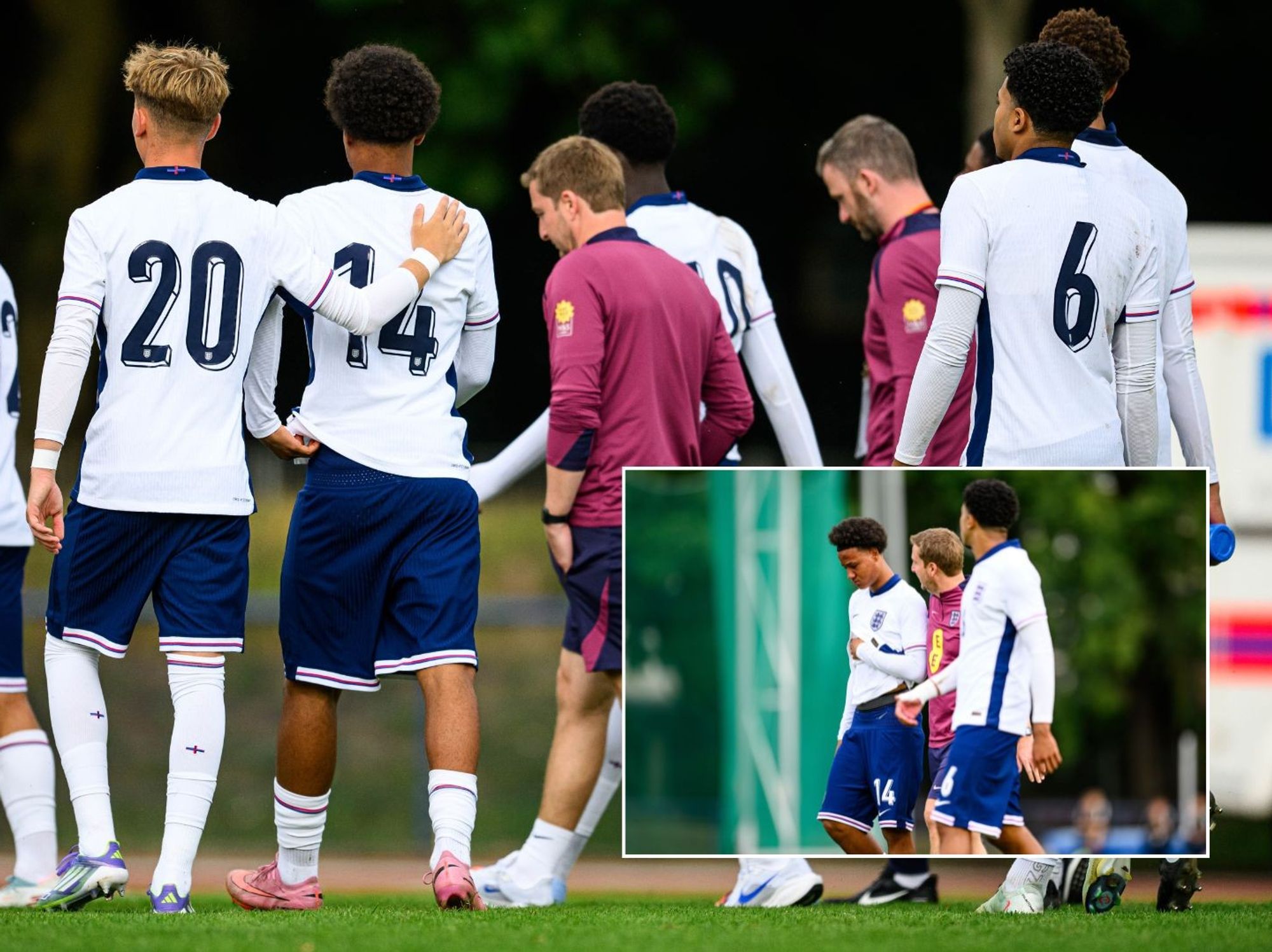 England players leave the field after racist abuse with game suspended twice