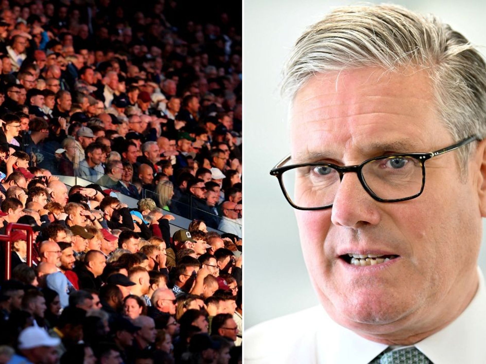 England fans chant 'Keir Starmer is a w***er' during Andorra clash at Villa Park