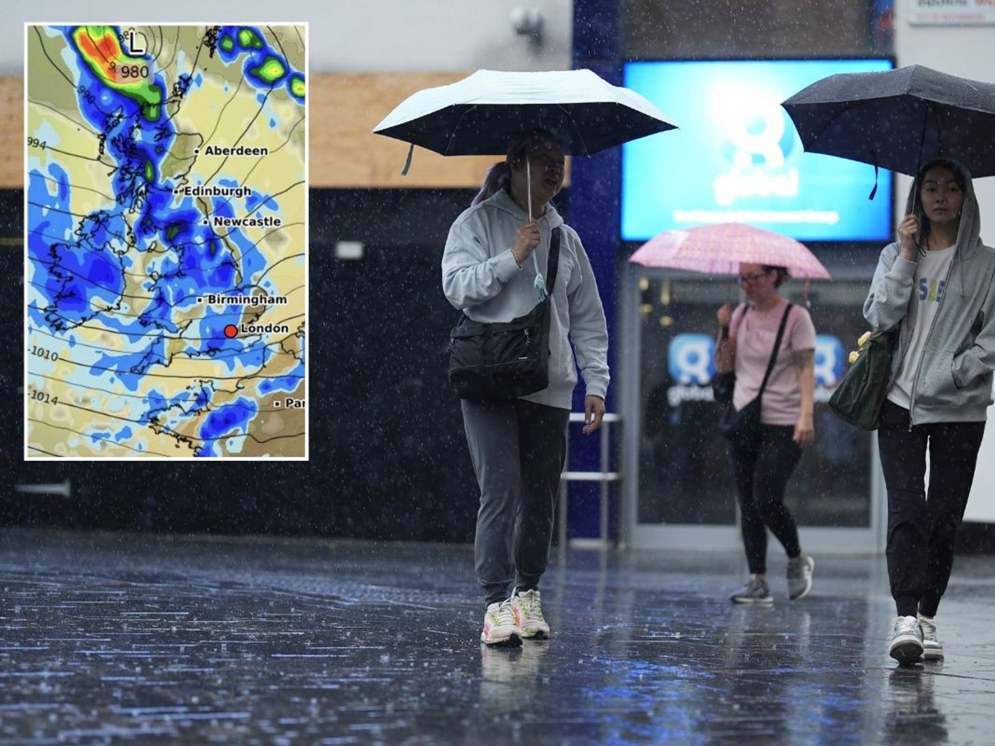 UK weather: Thunderstorm warning issued as tropical bubble sparks torrential downpours and lightning