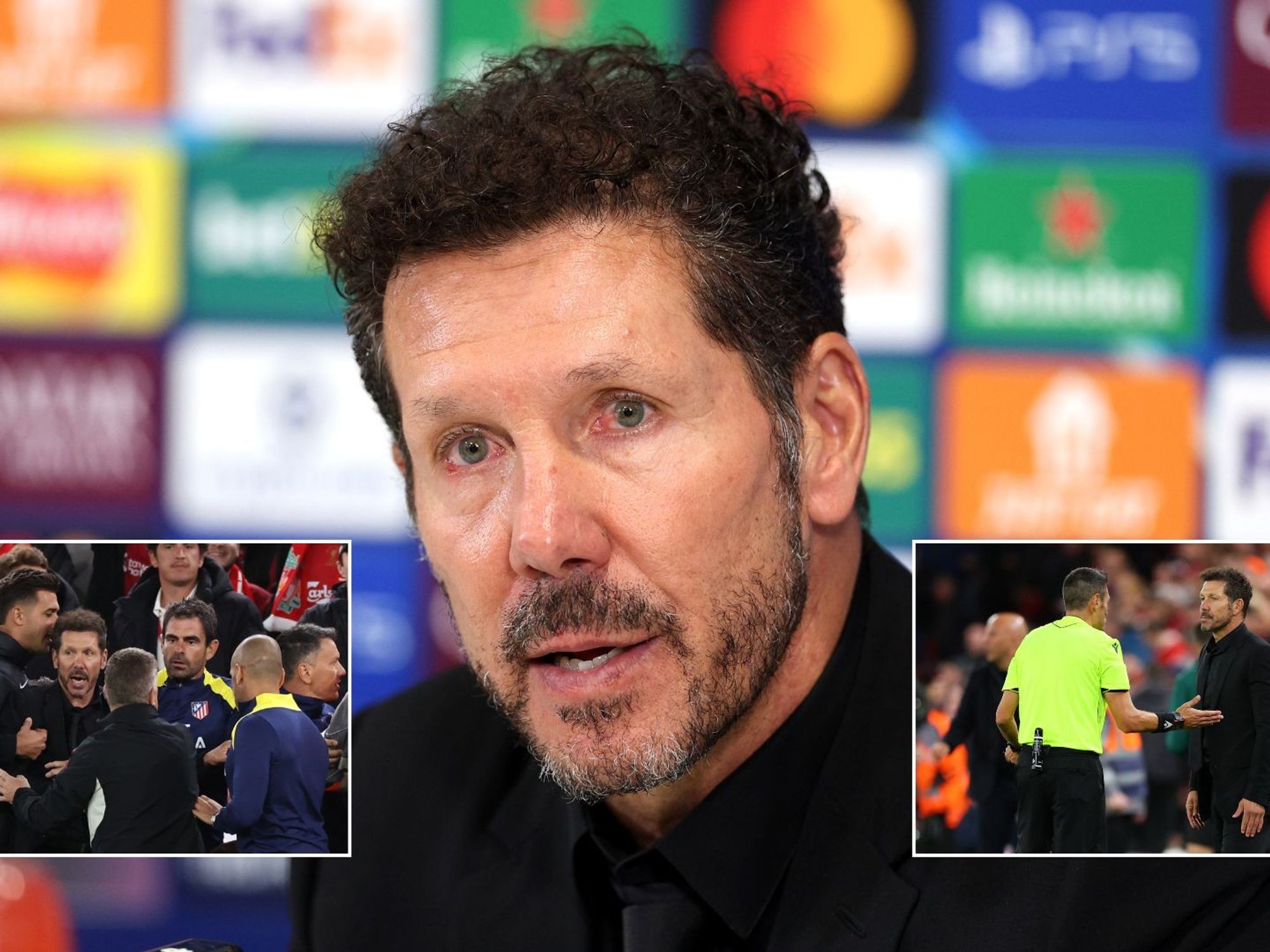 Diego Simeone explains explosive red card after fan incident in Liverpool win over Atletico Madrid