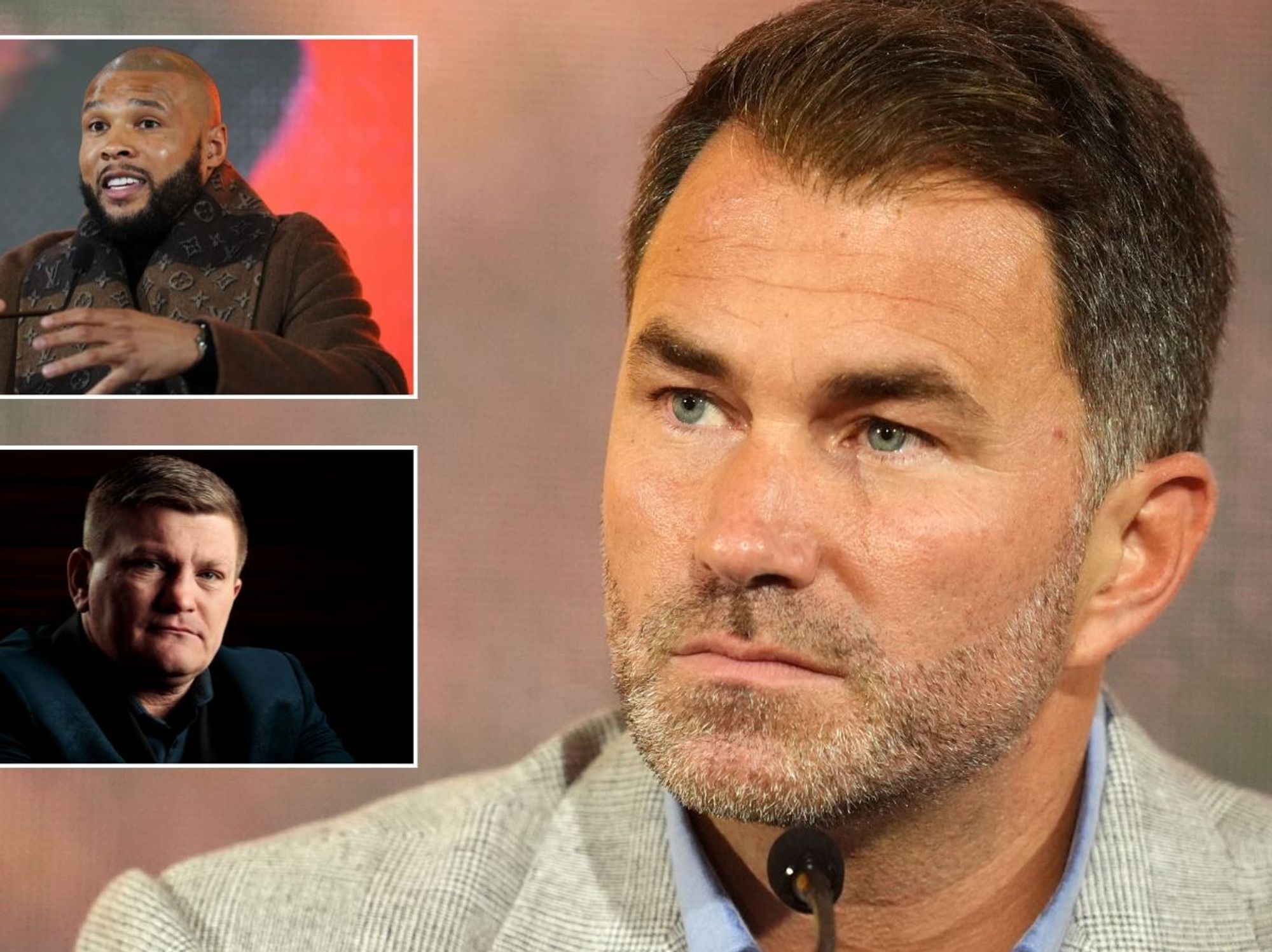 Eddie Hearn rages at Chris Eubank Jr after having Ricky Hatton tribute interrupted at press conference