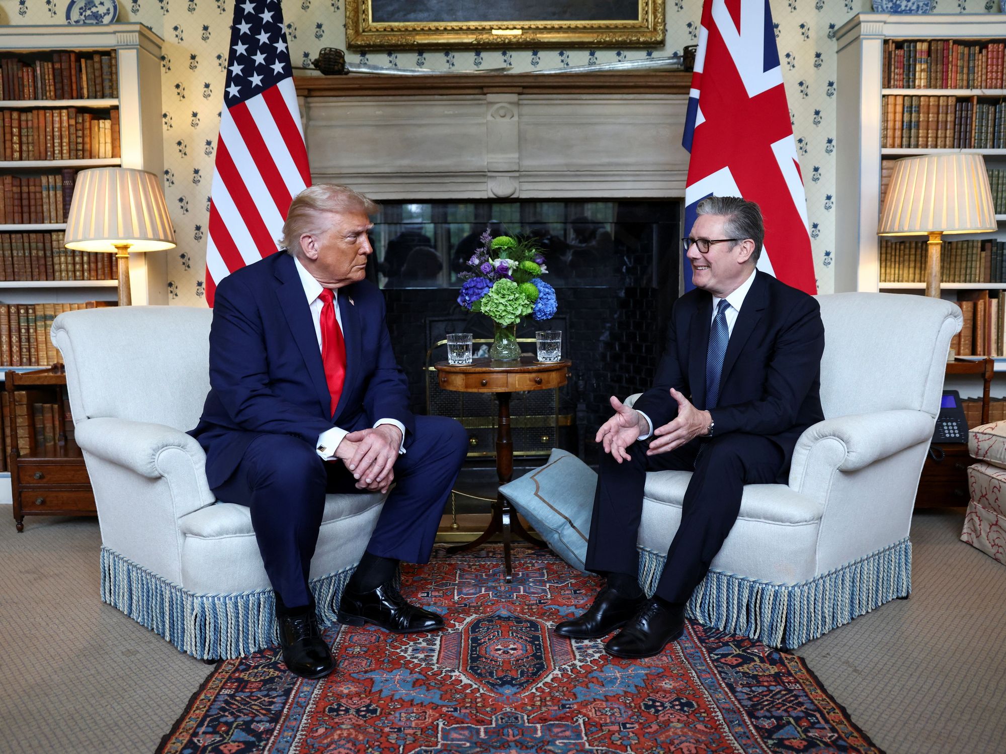 Donald Trump State Visit LIVE: Donald Trump and Keir Starmer meet at Chequers as US agrees £150bn...