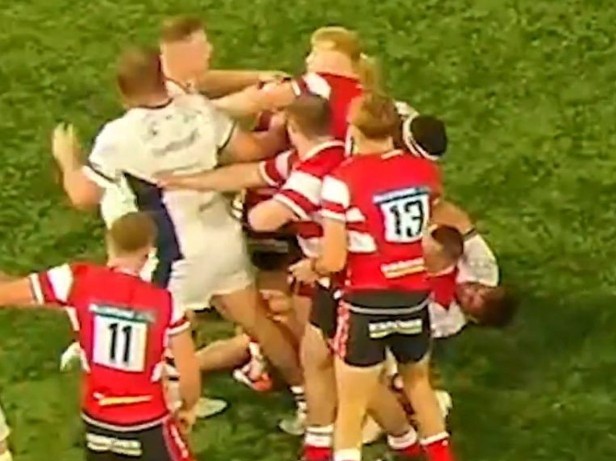 Louis Rees-Zammit rugby return ends in chaos after fight against old side sees ex-NFL star sin-binned