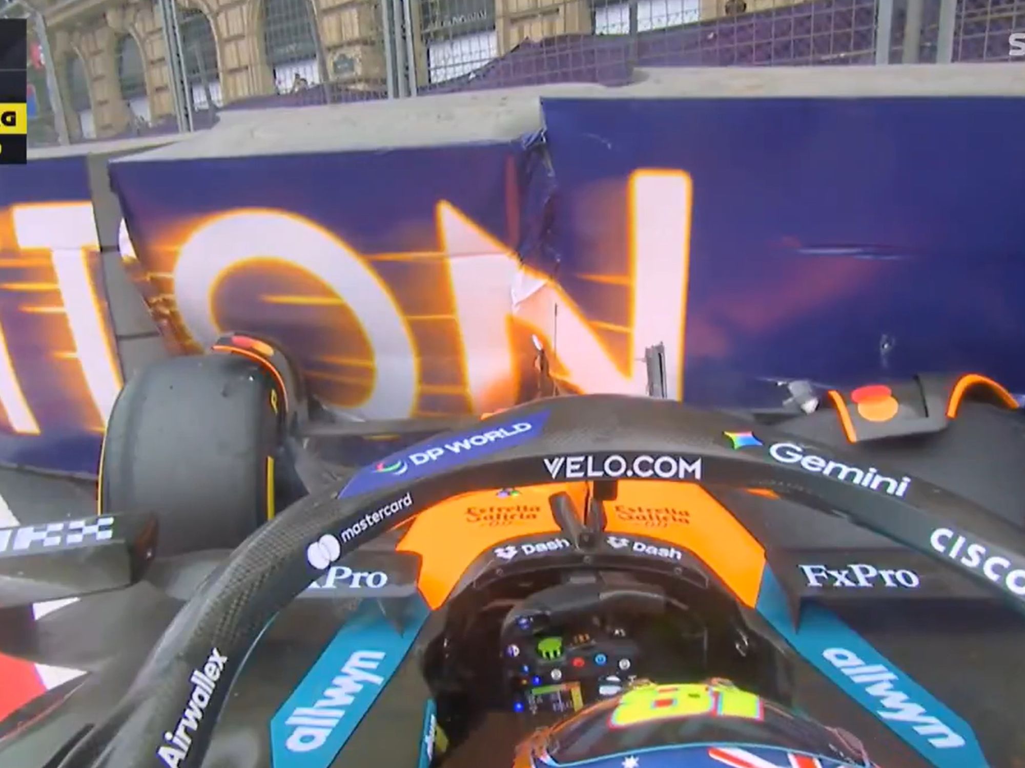 Oscar Piastri immediately crashes out of Azerbaijan Grand Prix to hand Lando Norris major opportunity