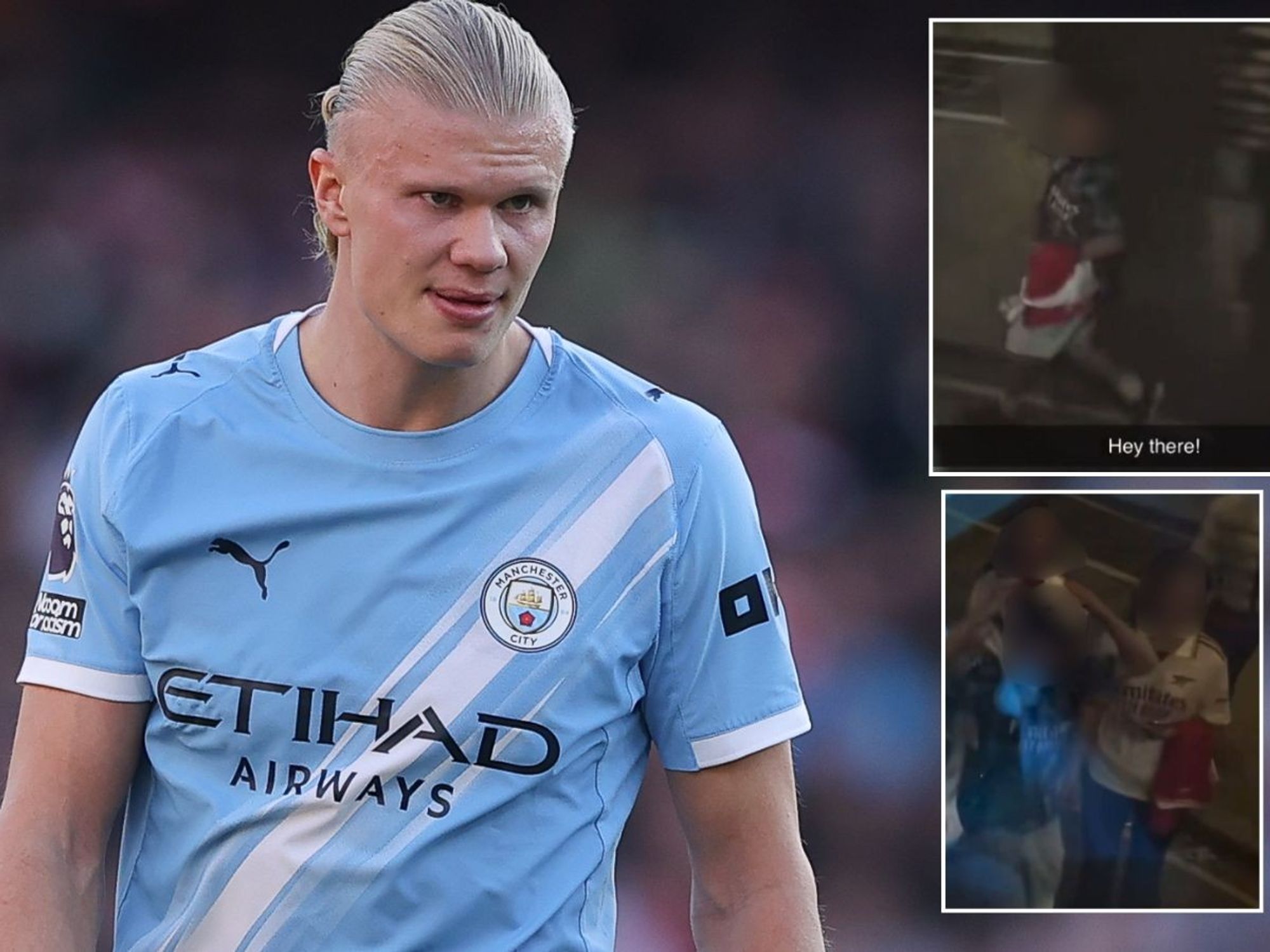 Erling Haaland shares video of vile abuse from Arsenal fans after Man City forced to settle for draw