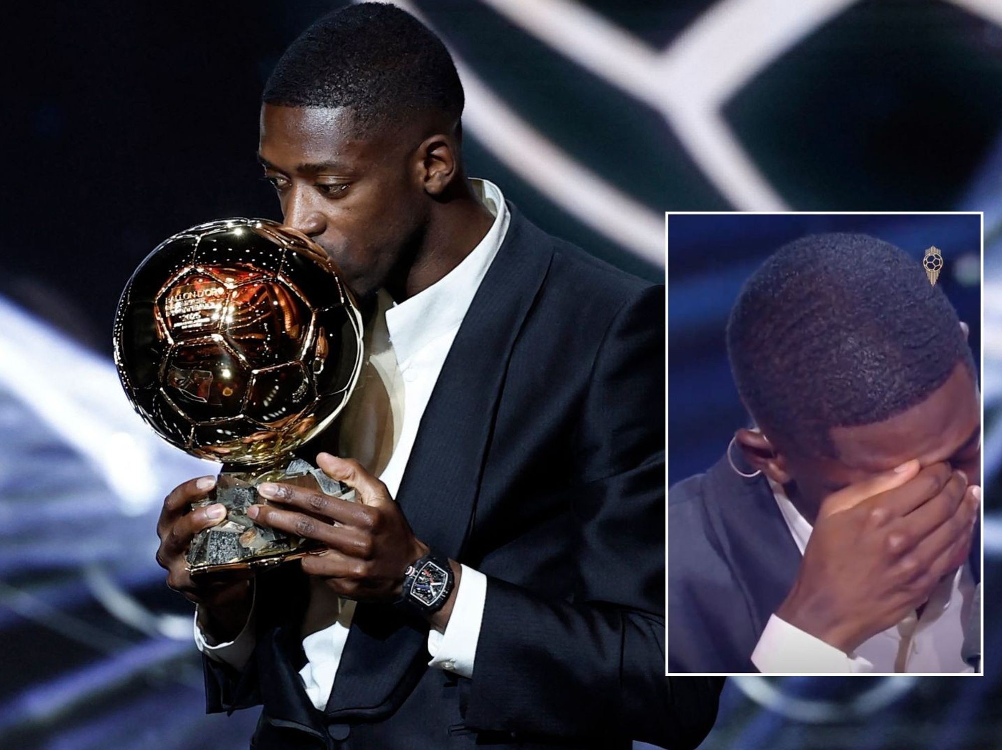 Emotional Ousmane Dembele wins Ballon d'Or after Champions League triumph with PSG