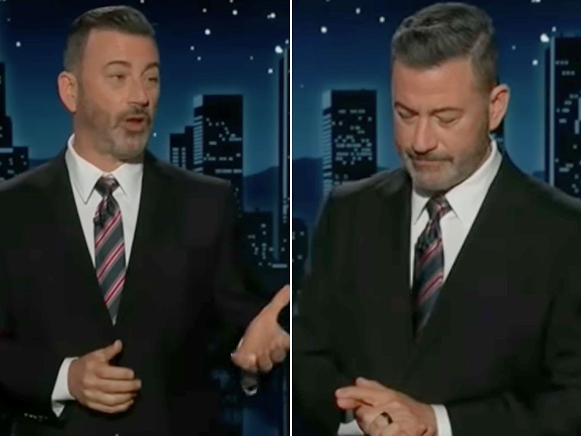 Jimmy Kimmel chokes back tears and rips into Donald Trump over failed attempt to 'silence' him up...