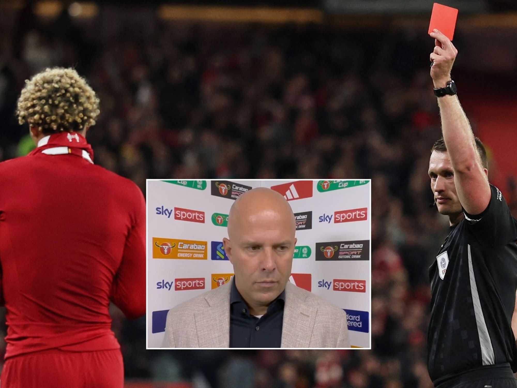 Hugo Ekitike breaks silence after 'stupid' red card in Carabao Cup