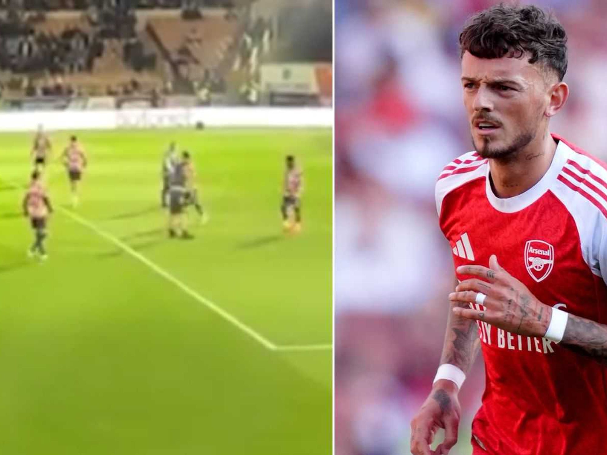 Arsenal star caught on camera kicking ball at groundsman before Port Vale Carabao Cup win