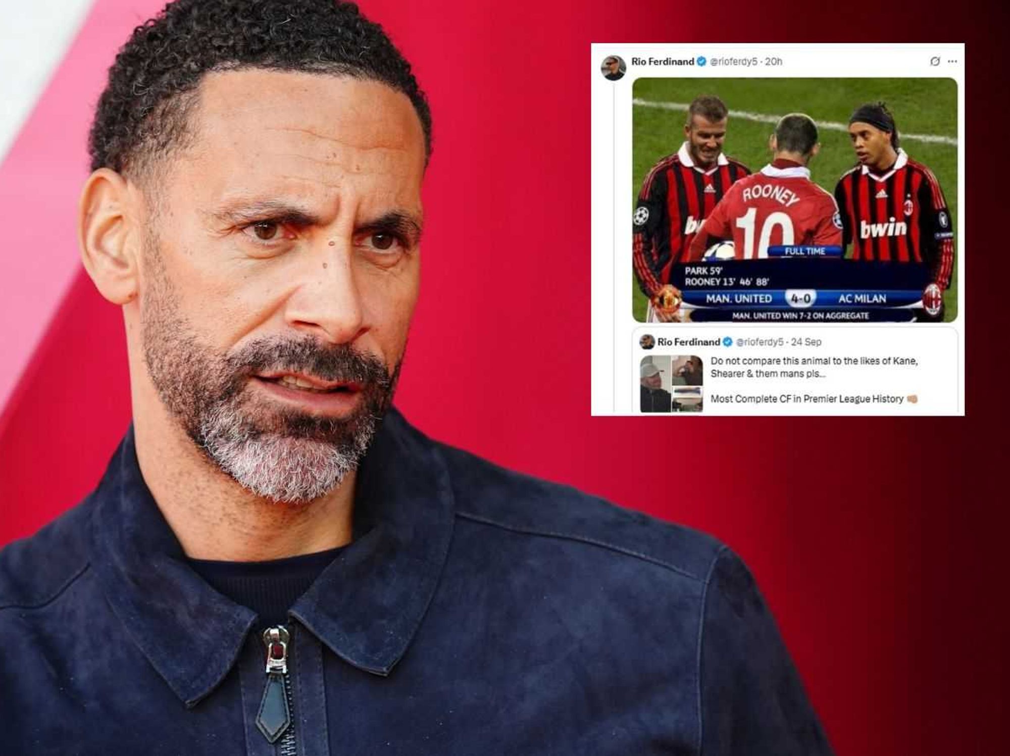Rio Ferdinand refuses to delete social media post despite Man United icon making blunder
