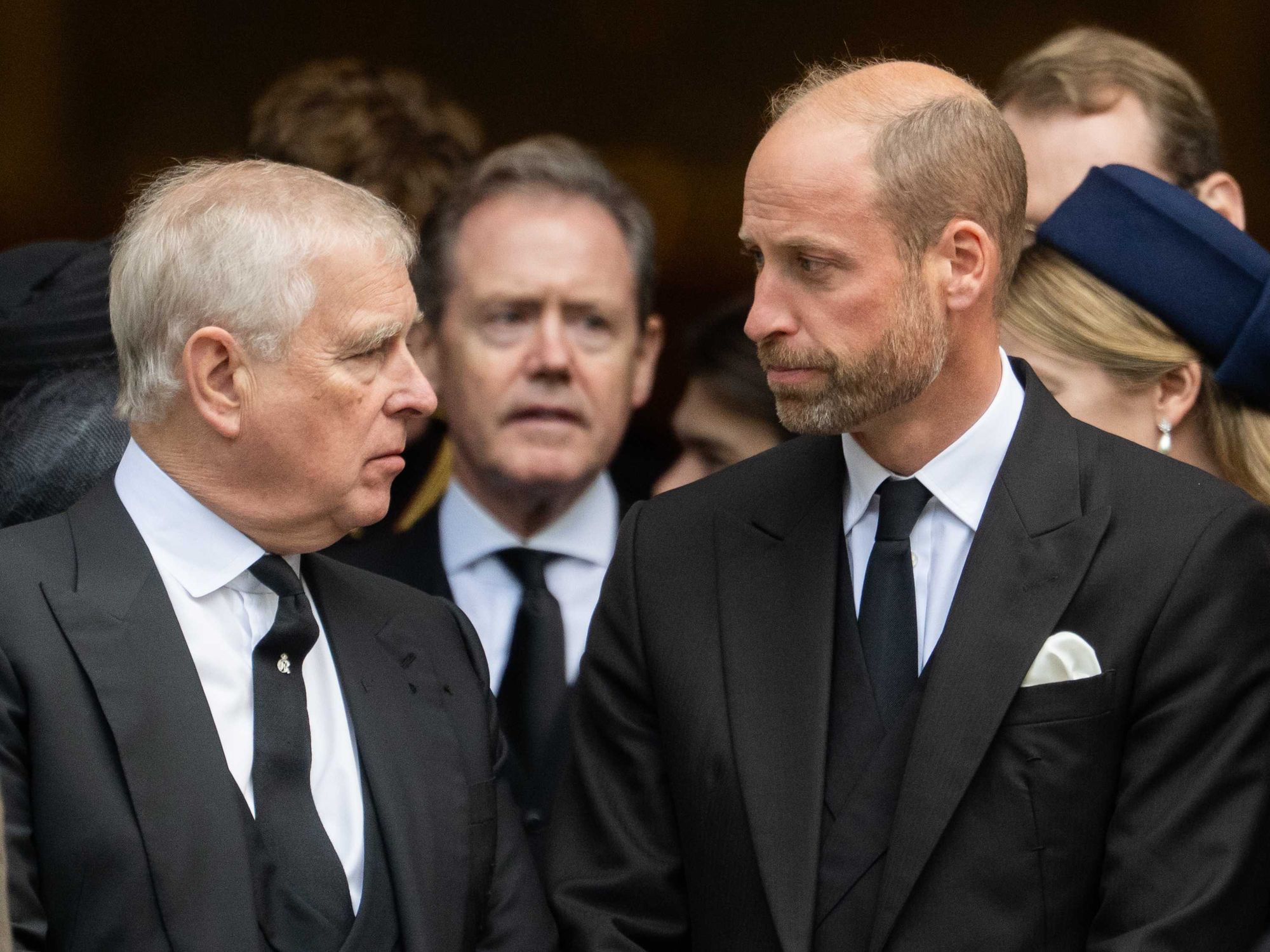 Prince William 'fired secret warning to Prince Andrew' as disgraced duke giggled at funeral