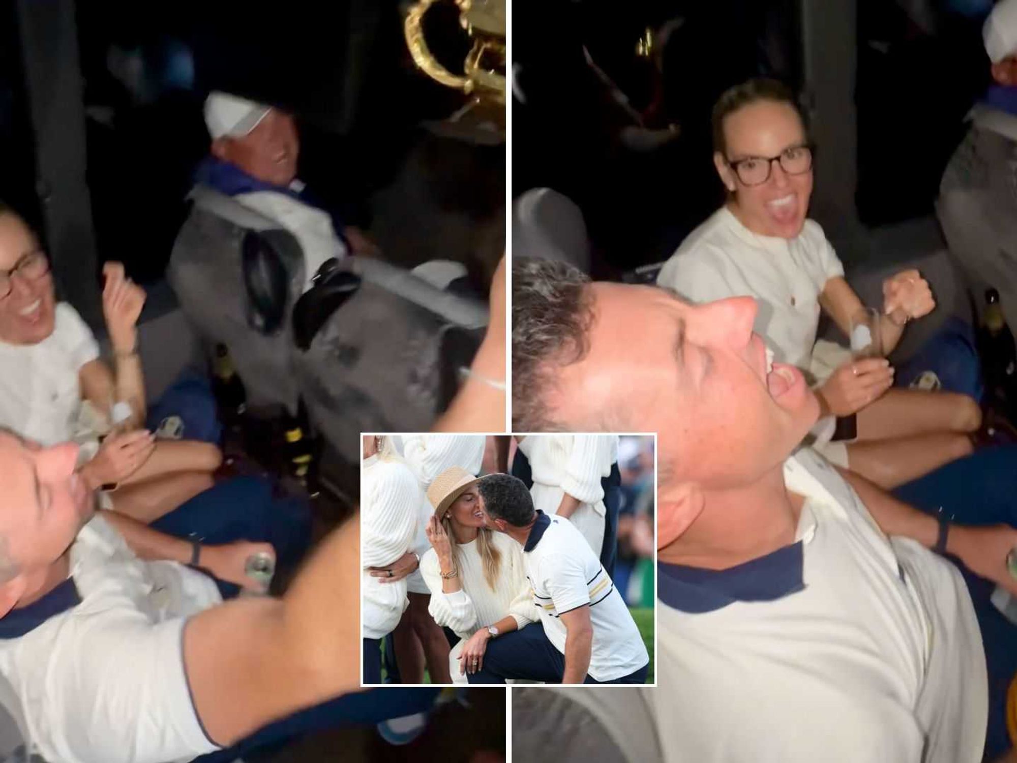 Rory McIlroy and wife Erica Stoll perform defiant chant after suffering 'astonishing' Ryder Cup abuse