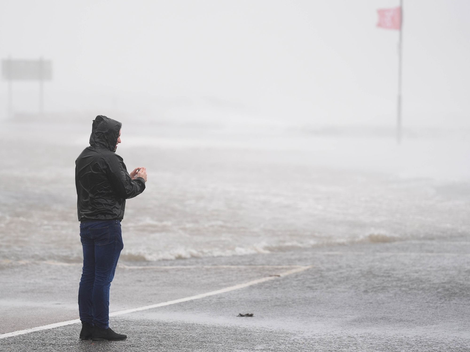 Storm Amy: Man dies and thousands left without power as hurricane-force winds smash Britain