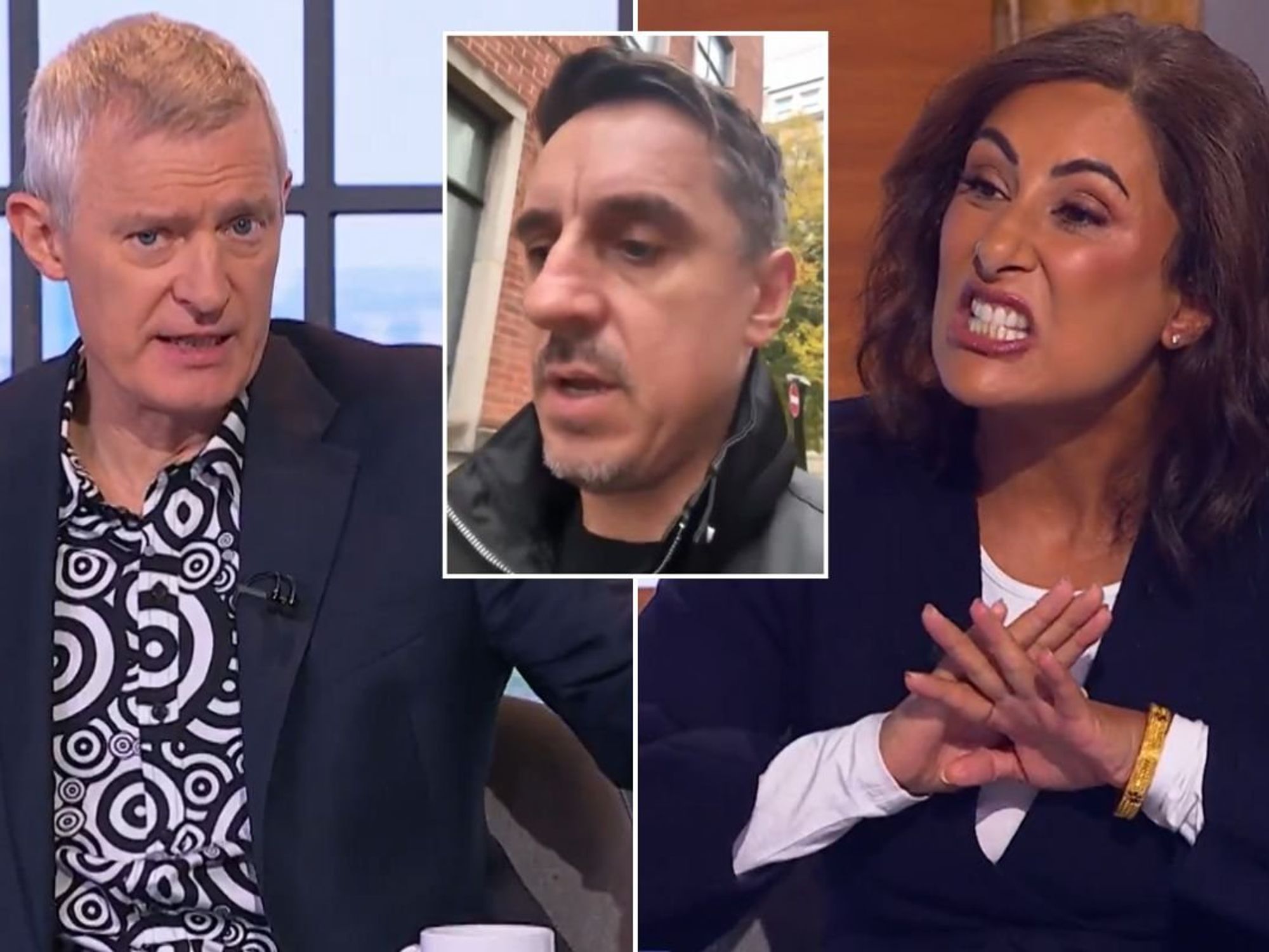 Channel 5 Vine fury as guest leaps to Gary Neville defence amid 'angry white men' row: 'Patriotis...