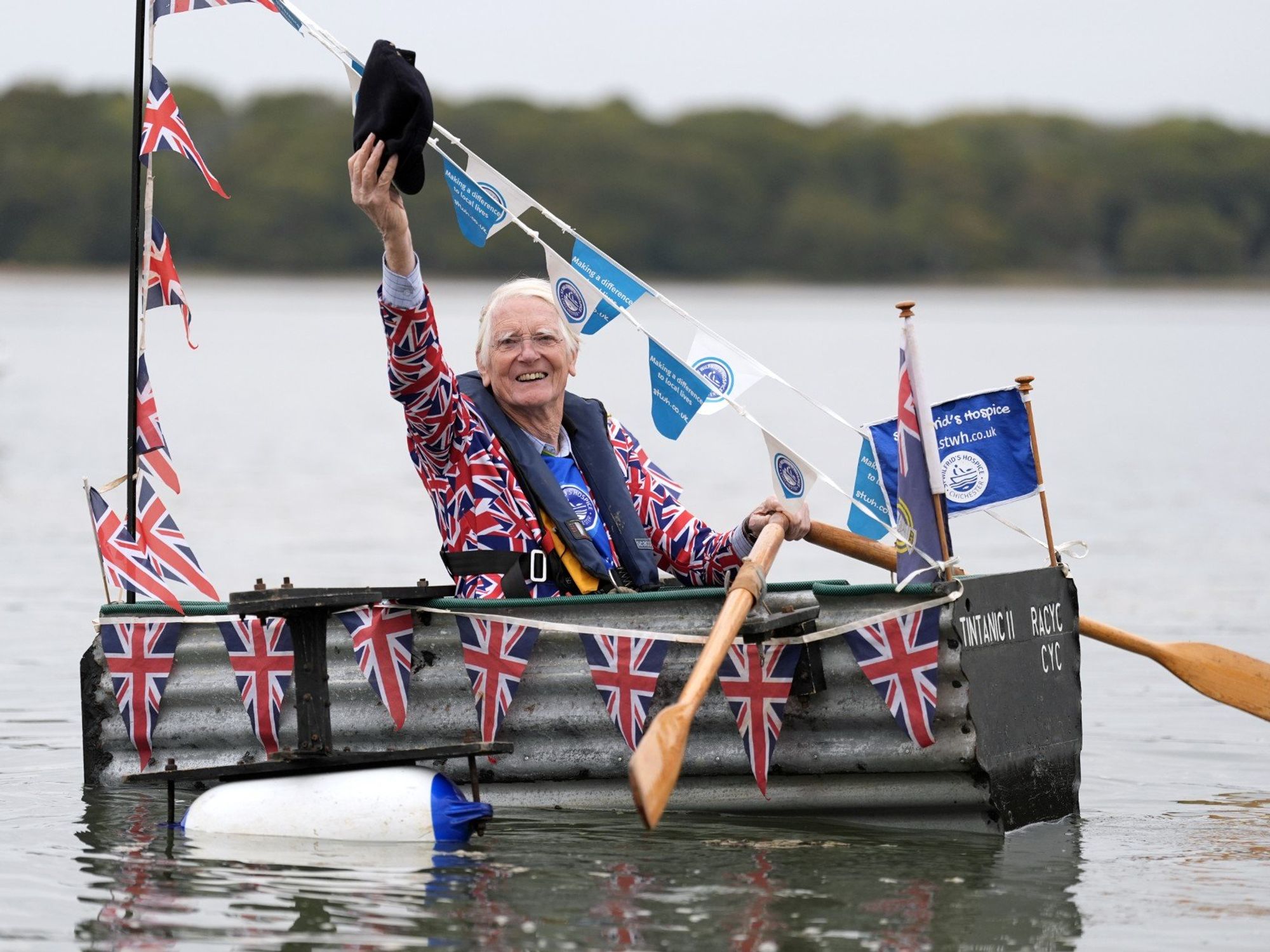 Army veteran raises £90,000 for charity after rowing 500 miles in homemade corrugated iron boat